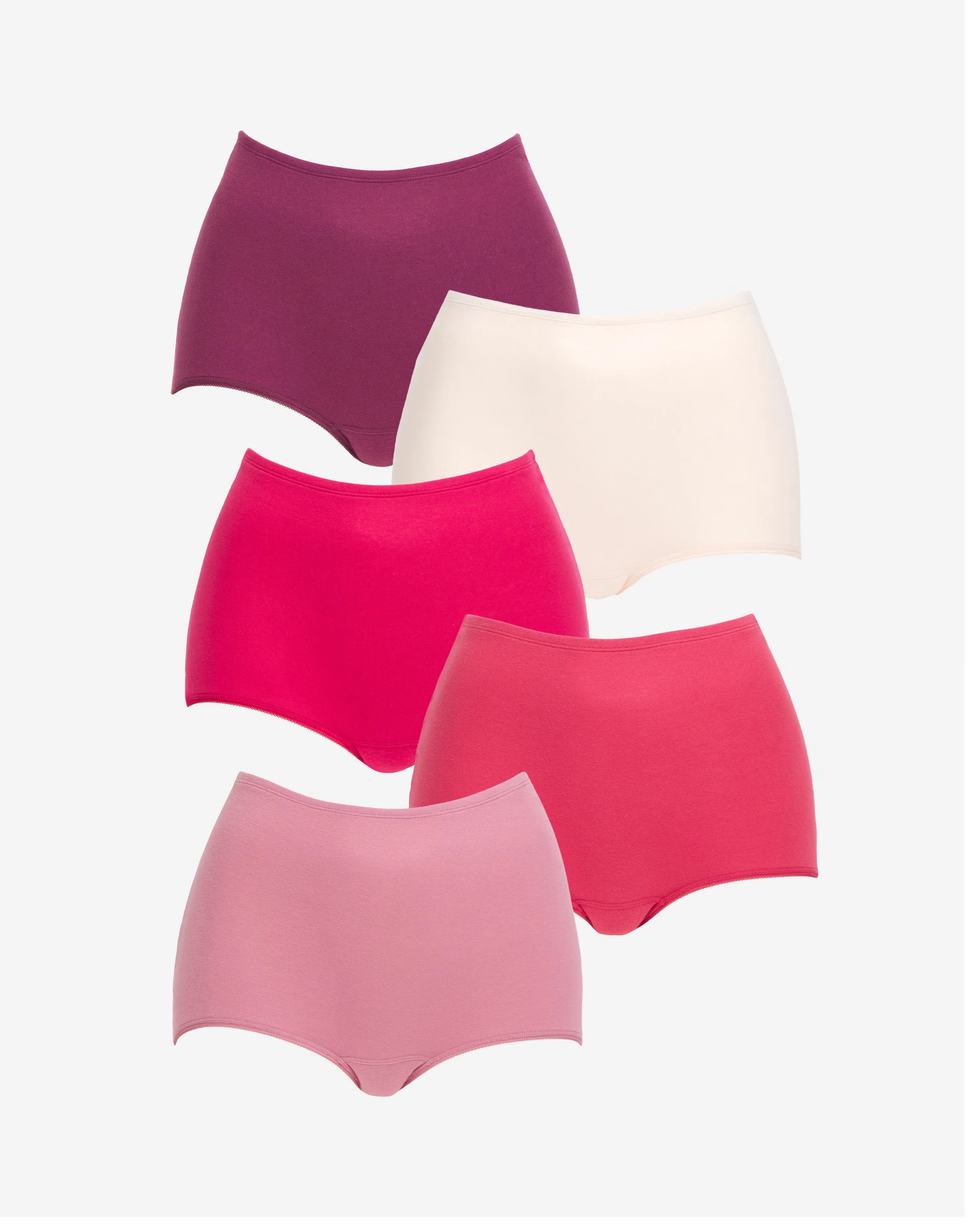 Pretty Secrets (5 Pack) Comfort Short Knickers Red Multi 5 Pretty Secrets (5 Pack) Comfort Short Knickers Red Multi