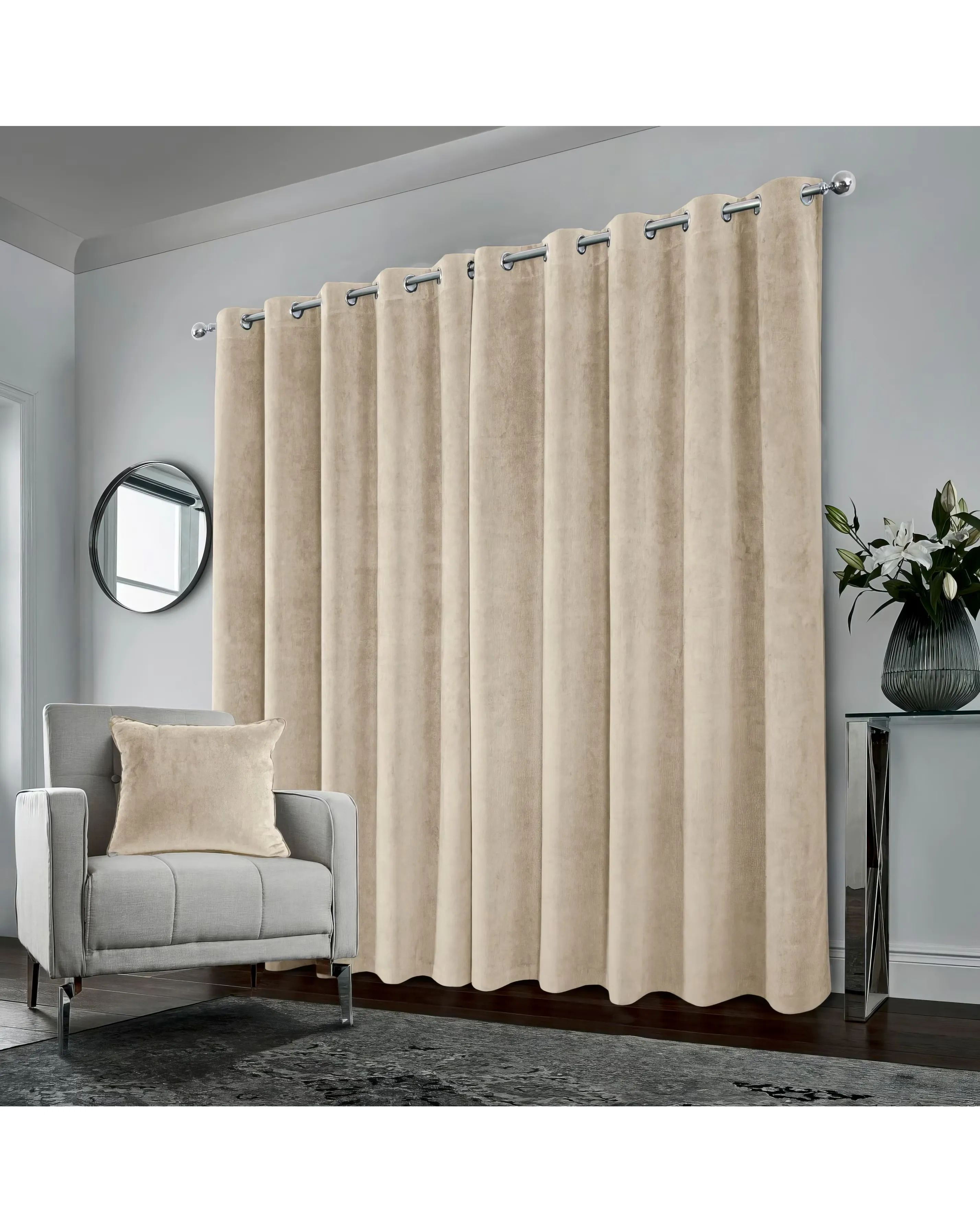 Hampton 100% Blackout Eyelet Velvet Curtain 4 Hampton 100% Blackout Eyelet Velvet Curtain