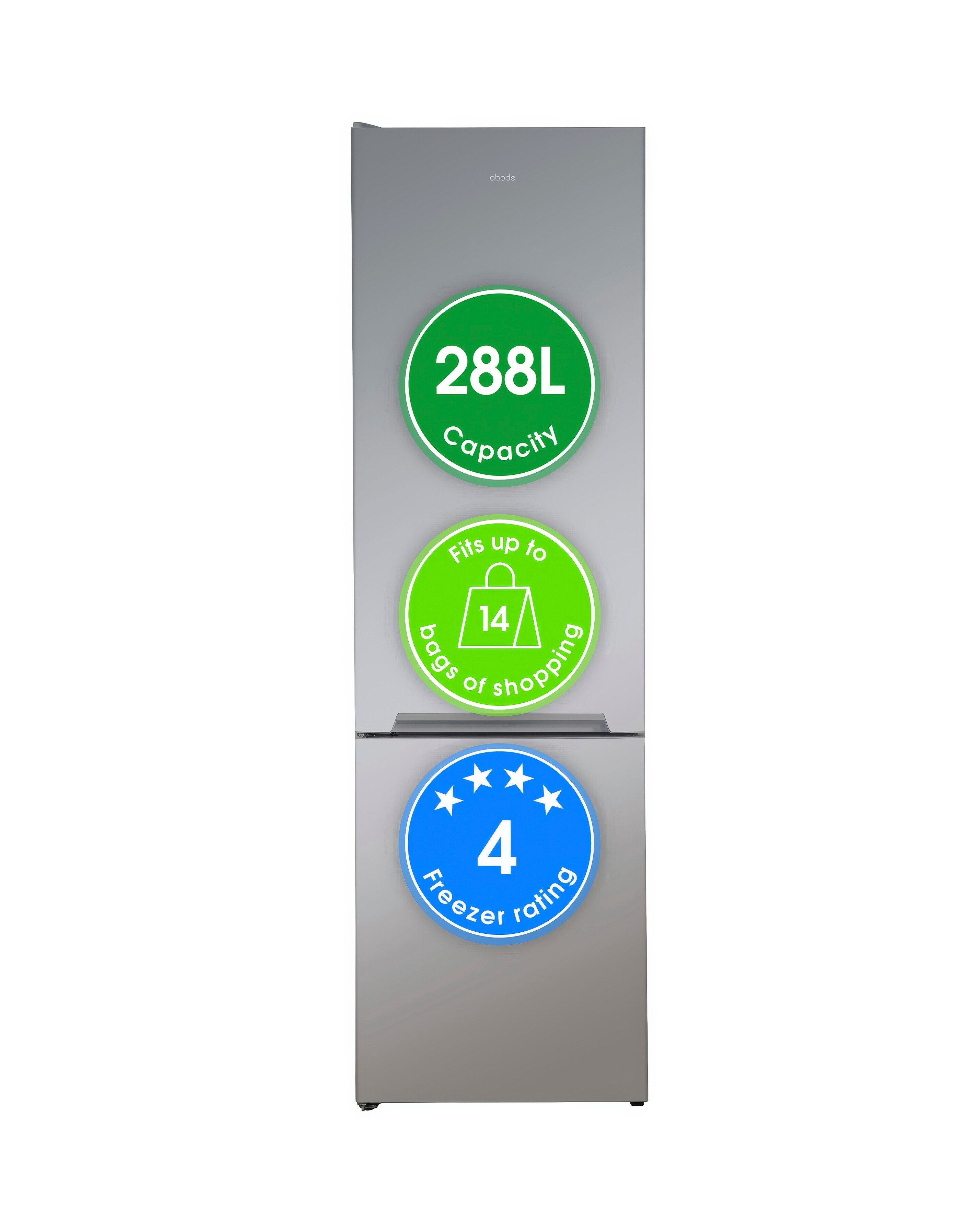 Abode A180FF541E1S 70/30 Fridge Freezer - Silver