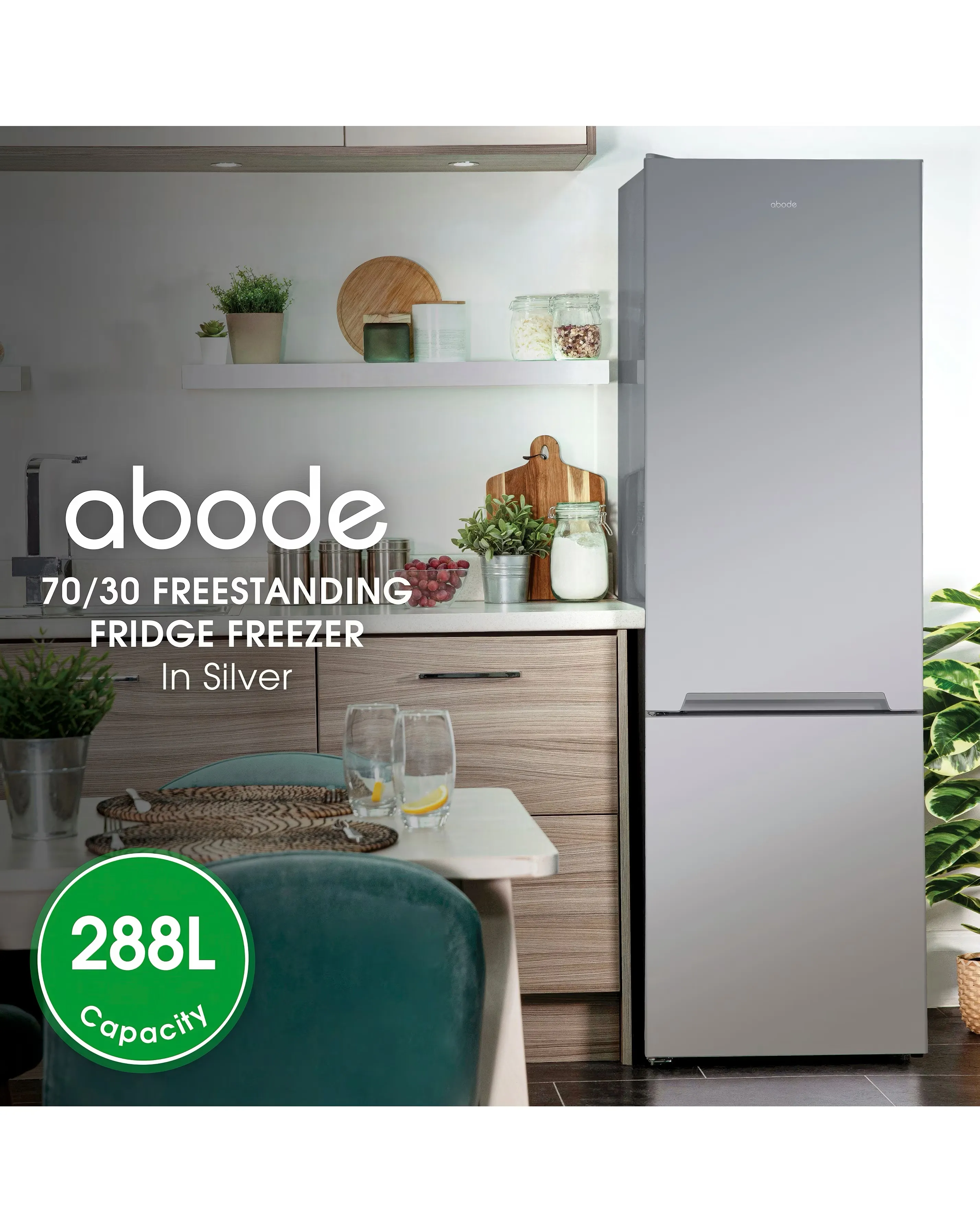 Abode A180FF541E1S 70/30 Fridge Freezer - Silver 6 Abode A180FF541E1S 70/30 Fridge Freezer - Silver