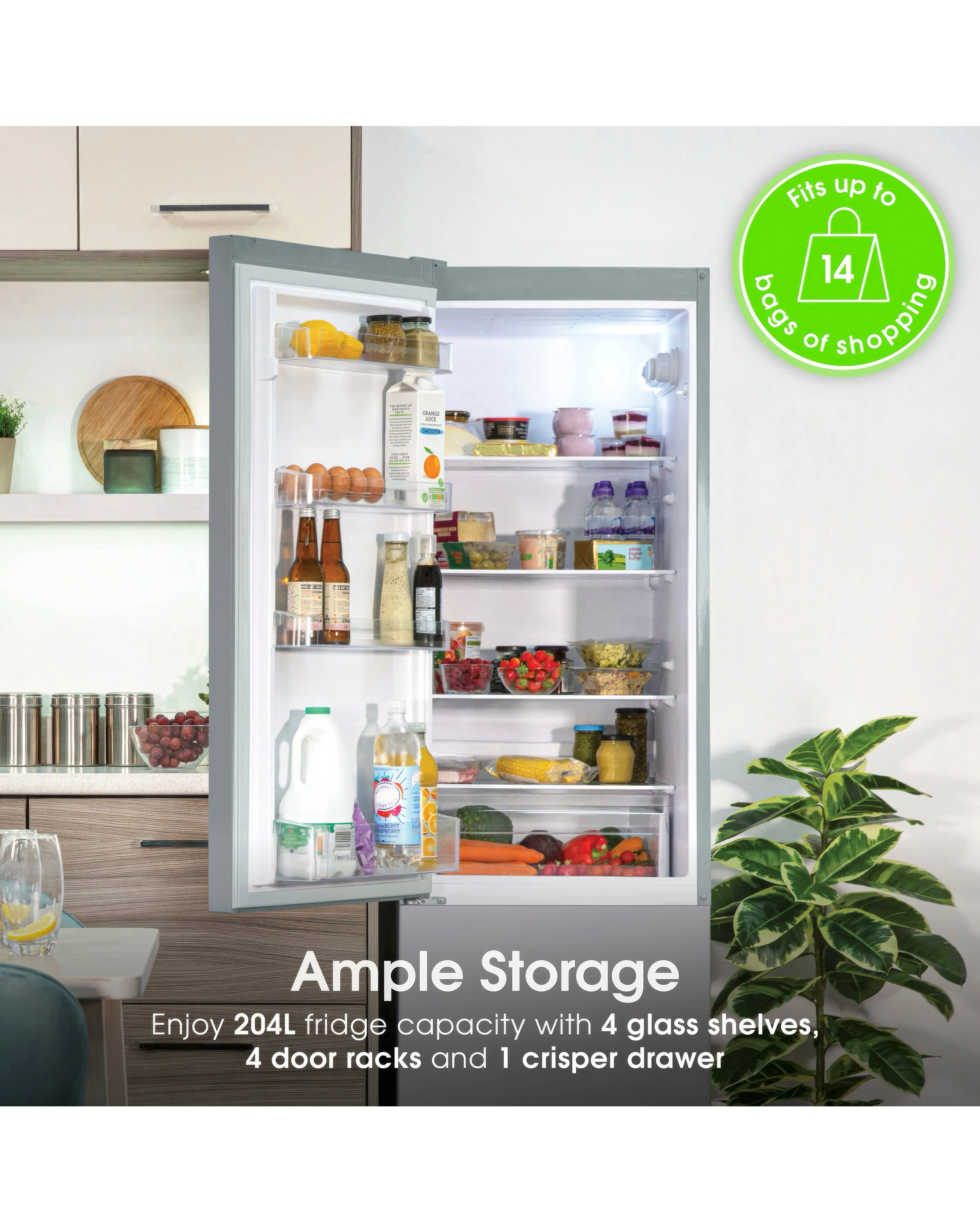 Abode A180FF541E1S 70/30 Fridge Freezer - Silver 7 Abode A180FF541E1S 70/30 Fridge Freezer - Silver