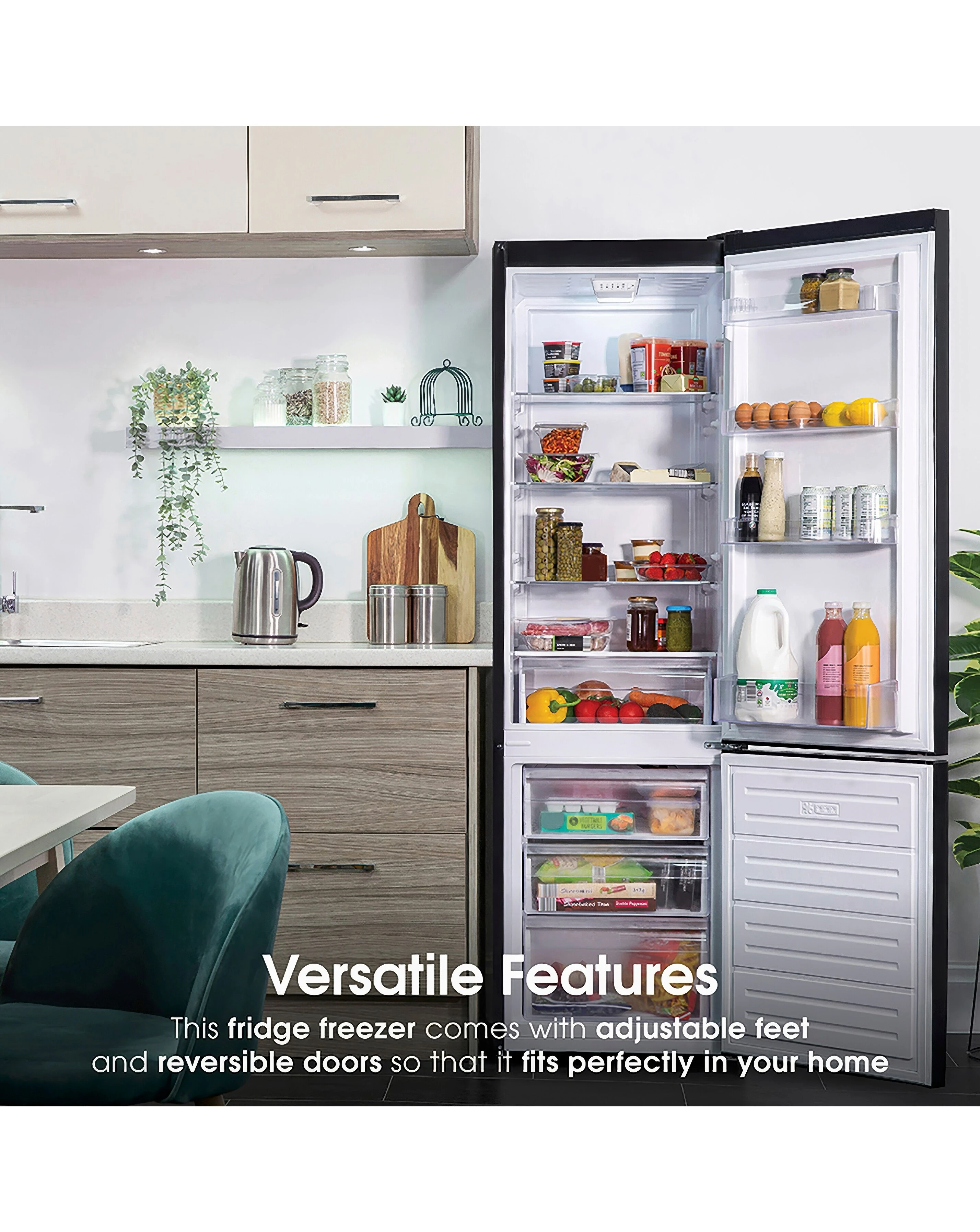 Abode A180FF541E1B 70/30 Fridge Freezer - Black 3 Abode A180FF541E1B 70/30 Fridge Freezer - Black