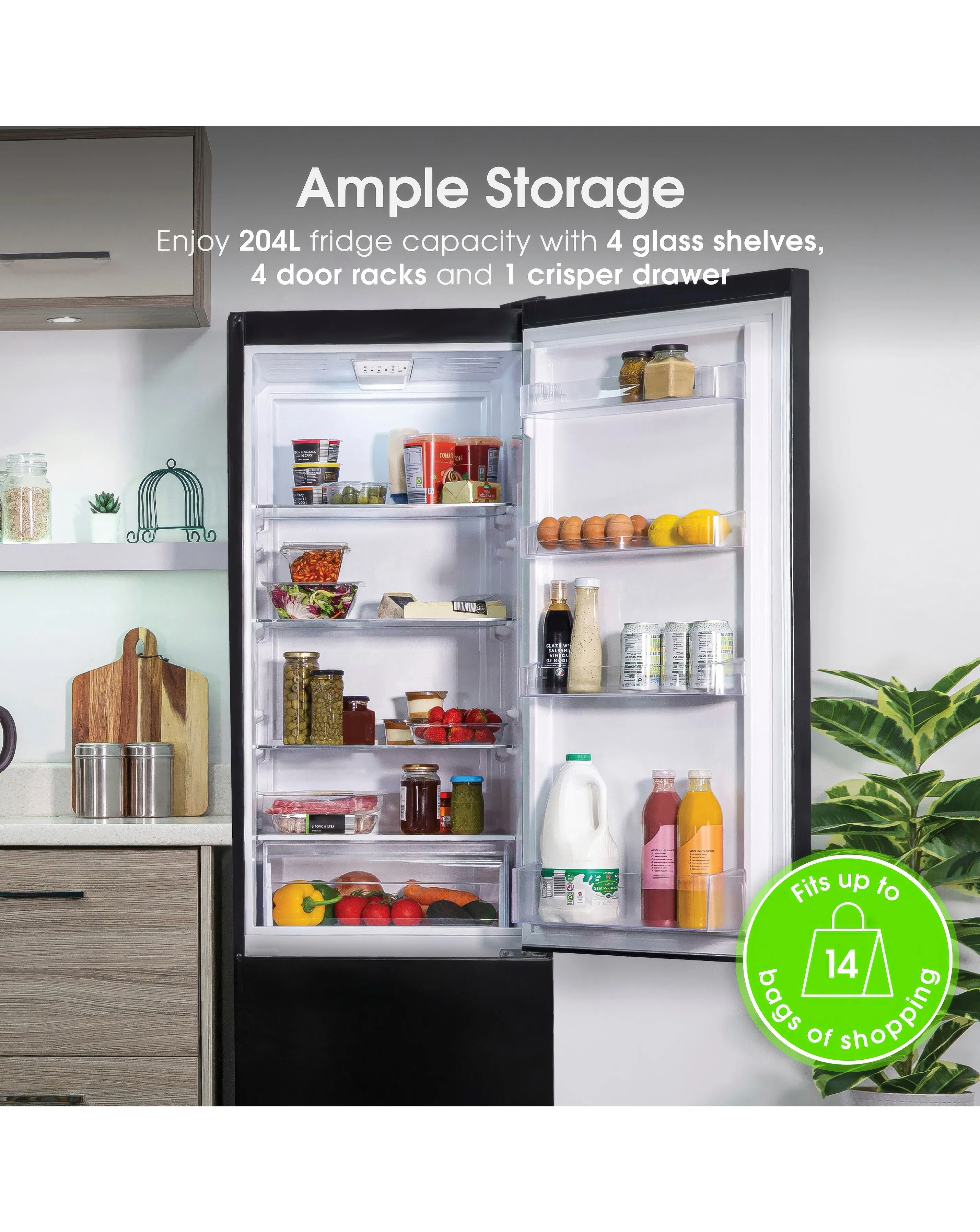 Abode A180FF541E1B 70/30 Fridge Freezer - Black 6 Abode A180FF541E1B 70/30 Fridge Freezer - Black
