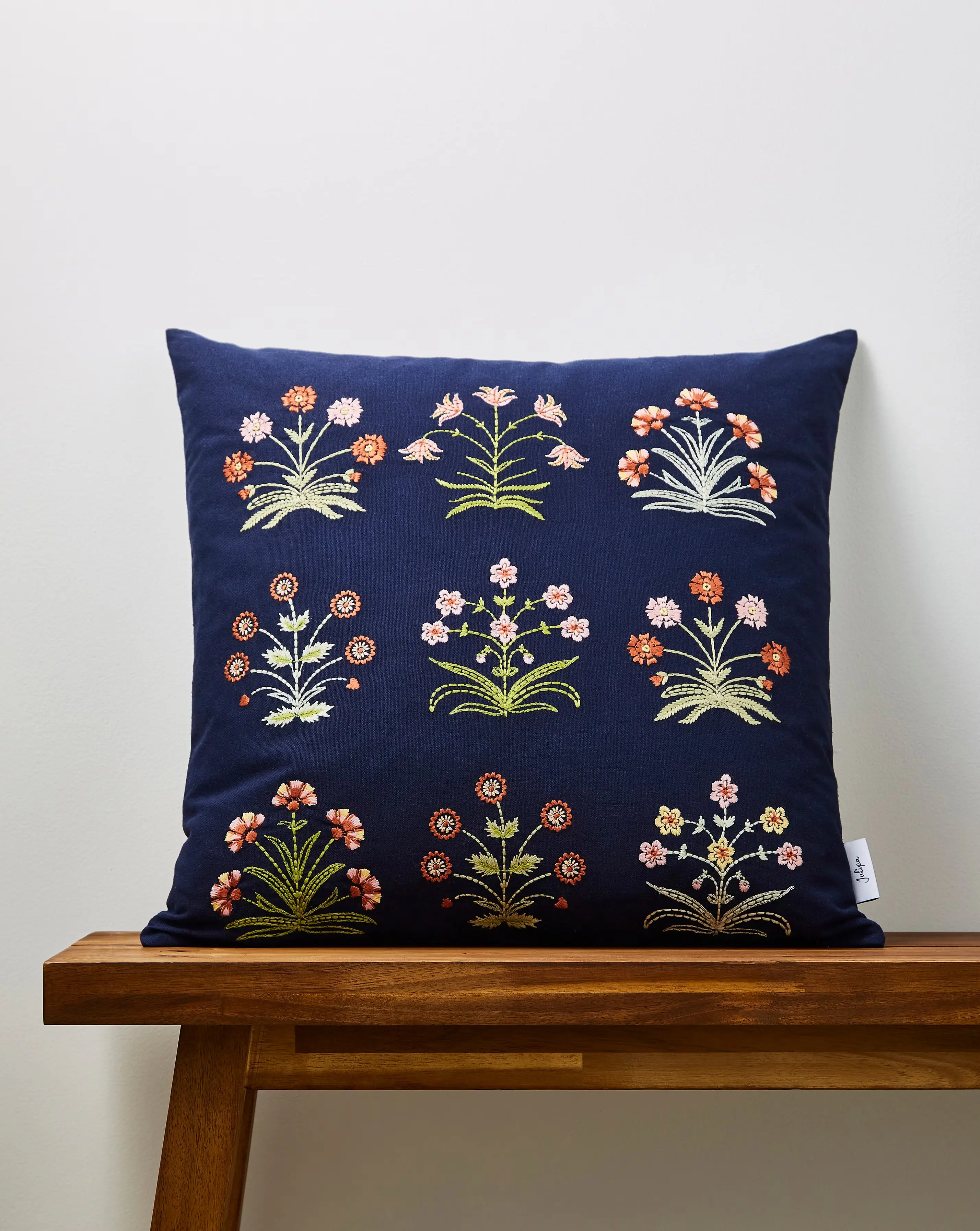 Eden Embroidered Floral Cushion