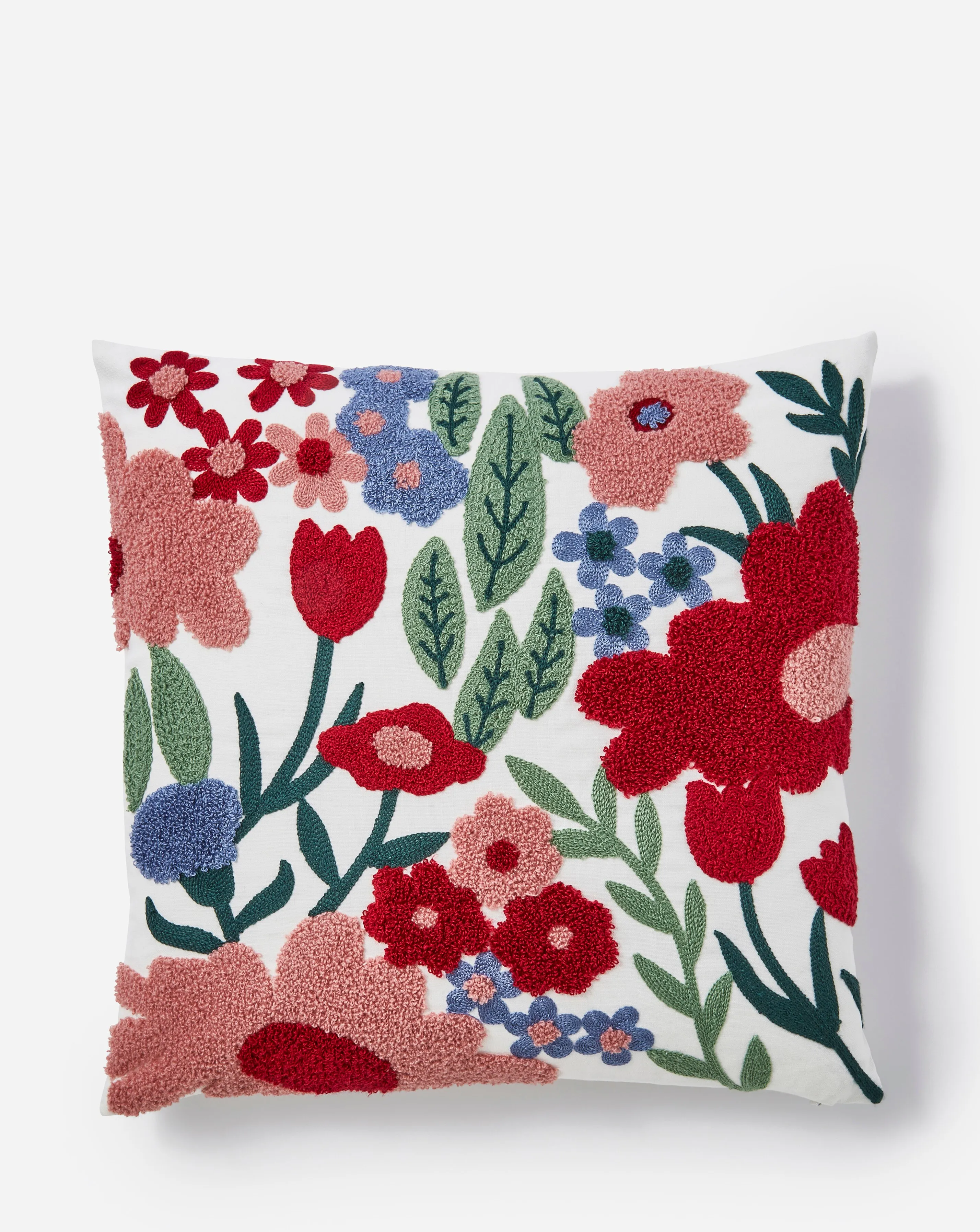 Eva Boucle Emboridered Floral Cushion 2 Eva Boucle Emboridered Floral Cushion