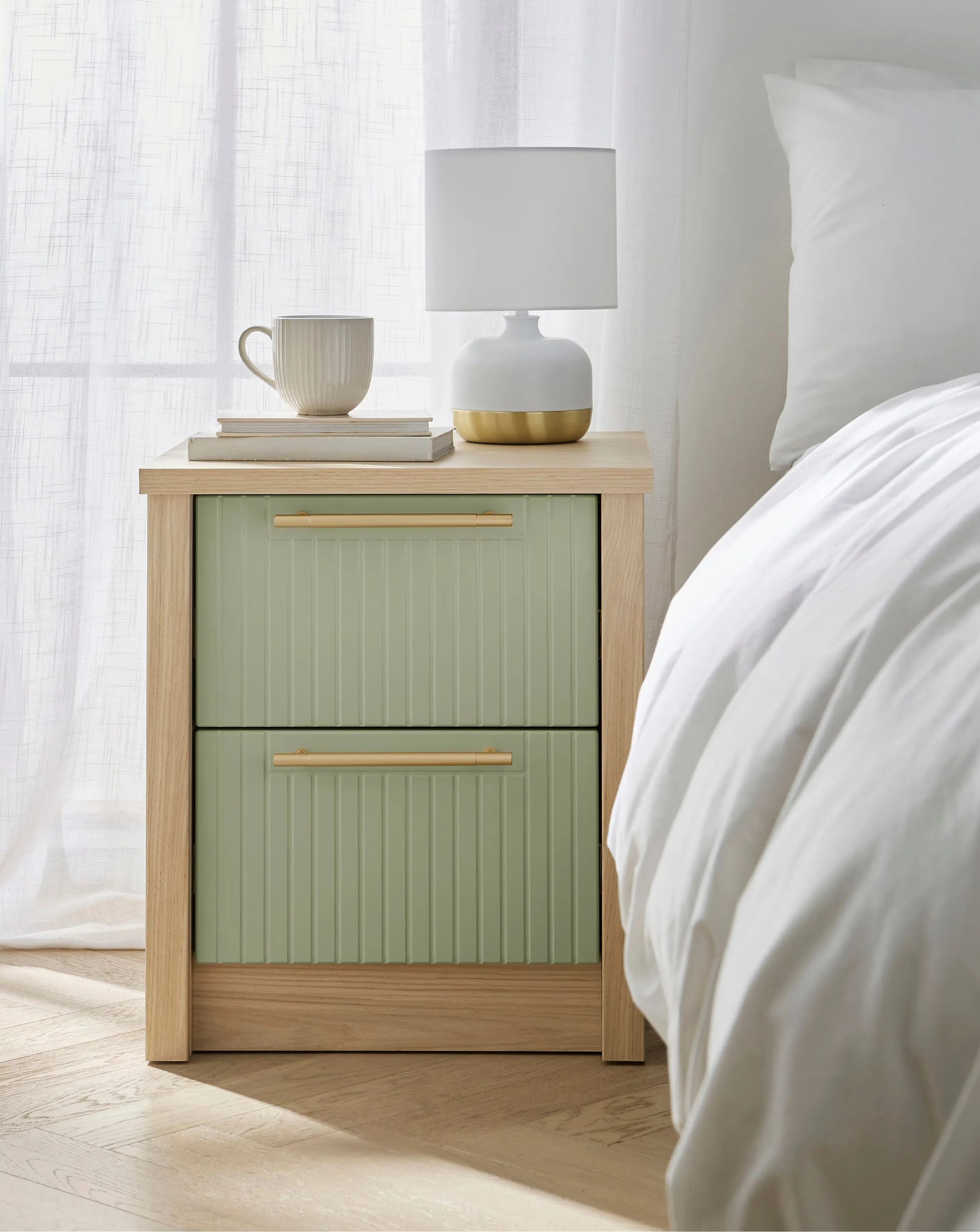 Peyton Ready Assembled 2 Drawer Bedside Chest 1 Peyton Ready Assembled 2 Drawer Bedside Chest