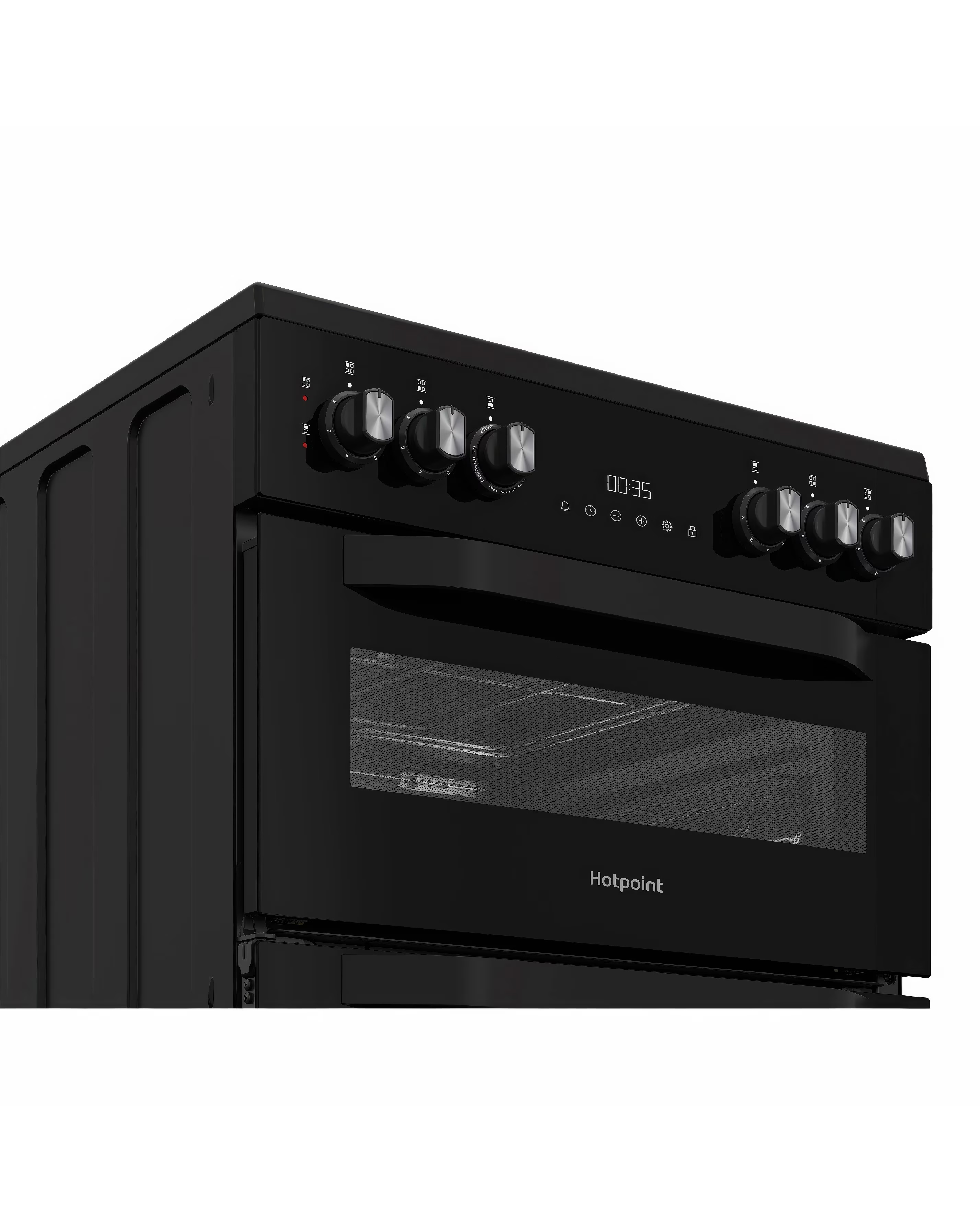 Hotpoint HTE6VDCB1 60cm Electric Twin Cooker with Multiflow - Black 6 Hotpoint HTE6VDCB1 60cm Electric Twin Cooker with Multiflow - Black
