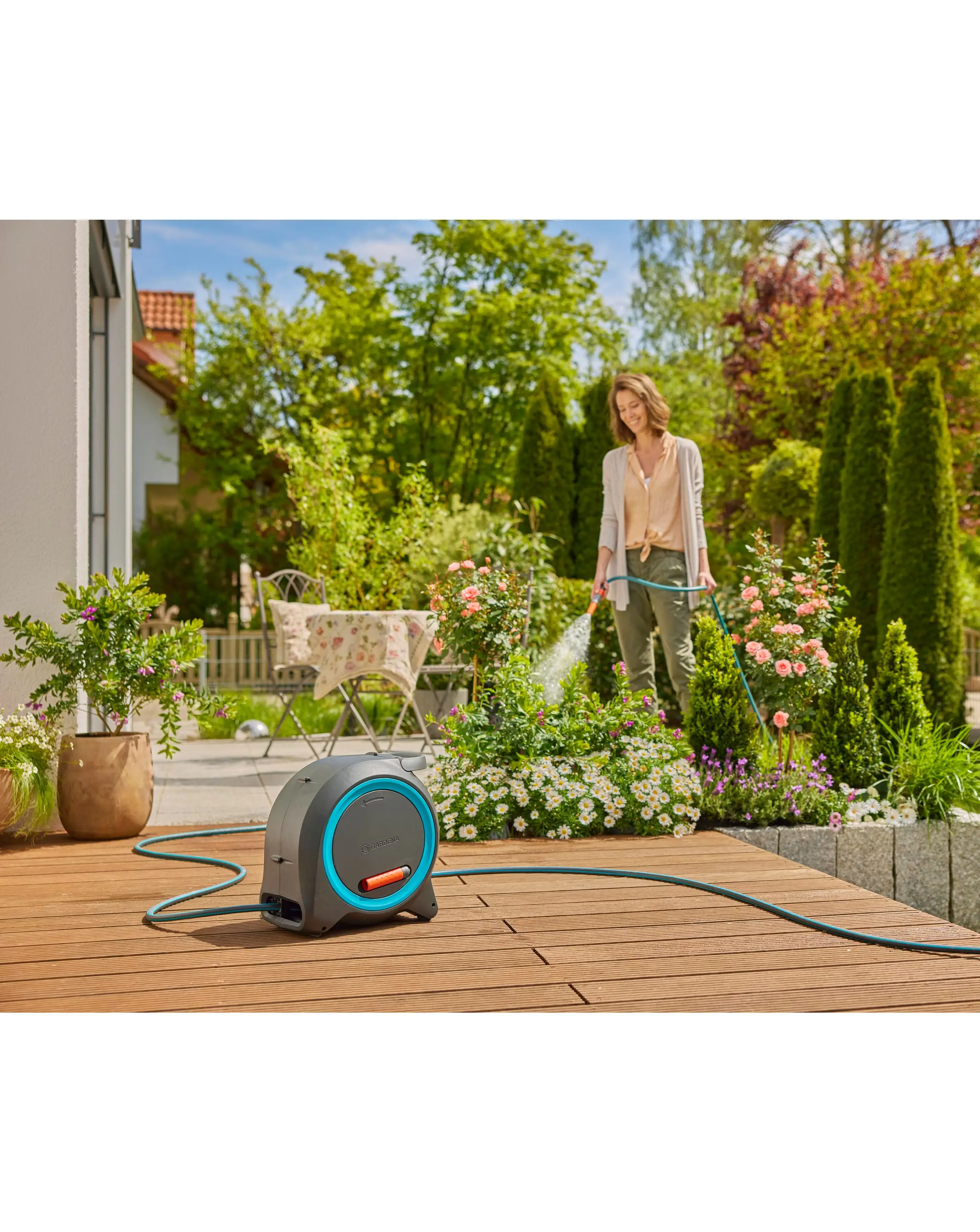 Gardena Wall-Mounted Dual Hose Box 25m 6 Gardena Wall-Mounted Dual Hose Box 25m