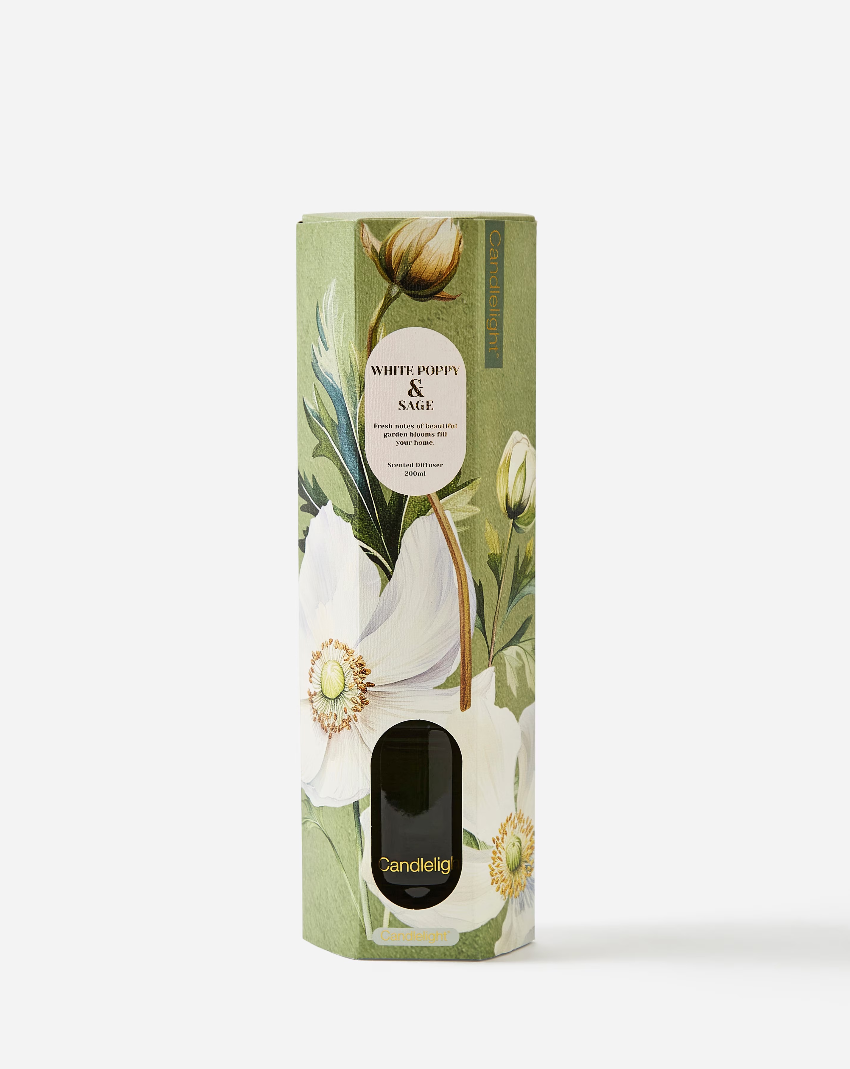 White Poppy & Sage Reed Diffuser 200ml 4 White Poppy & Sage Reed Diffuser 200ml