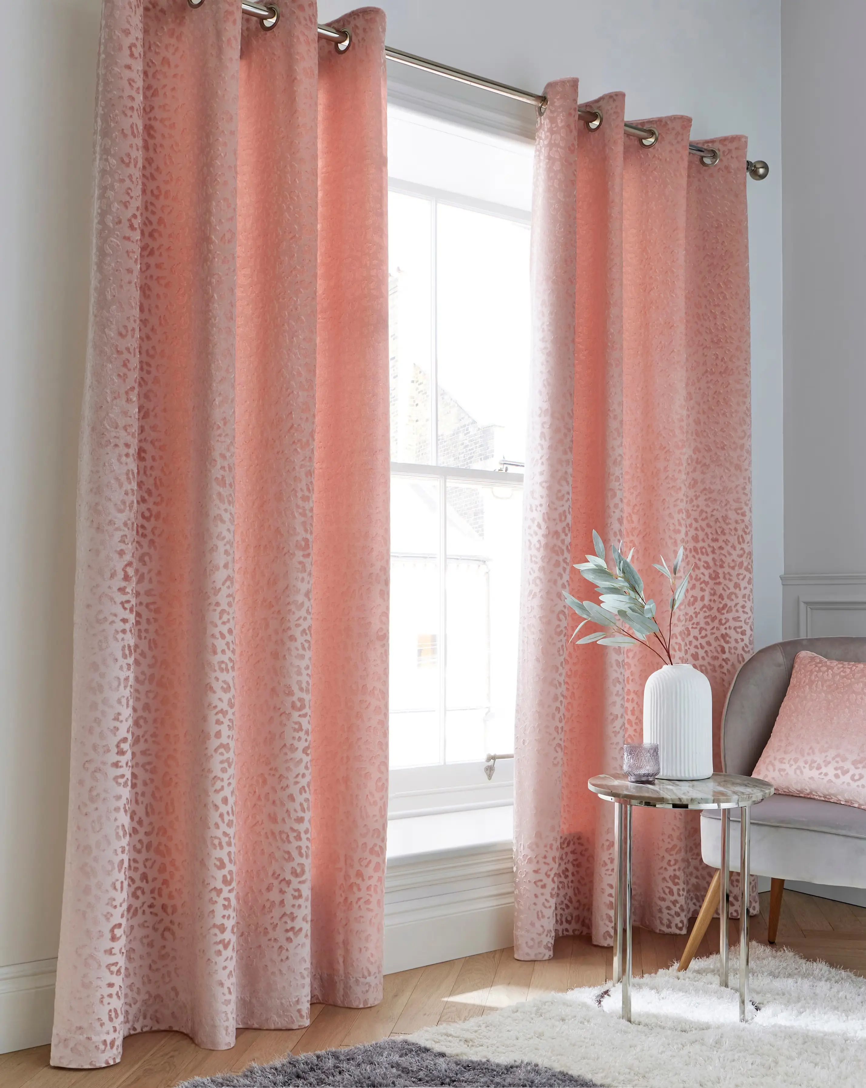 Embossed Leopard Print Velvet Eyelet Curtains 1 Embossed Leopard Print Velvet Eyelet Curtains