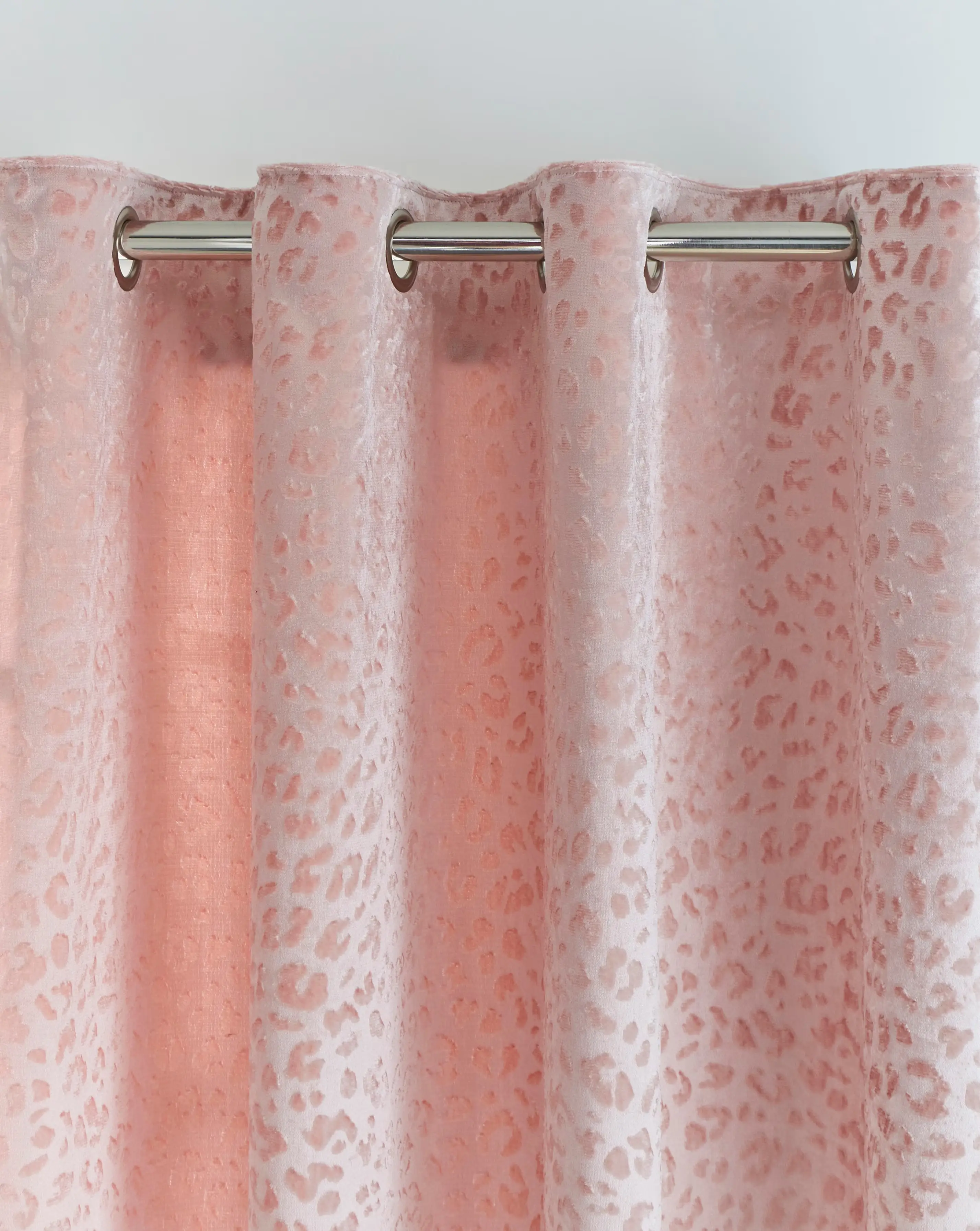 Embossed Leopard Print Velvet Eyelet Curtains 2 Embossed Leopard Print Velvet Eyelet Curtains
