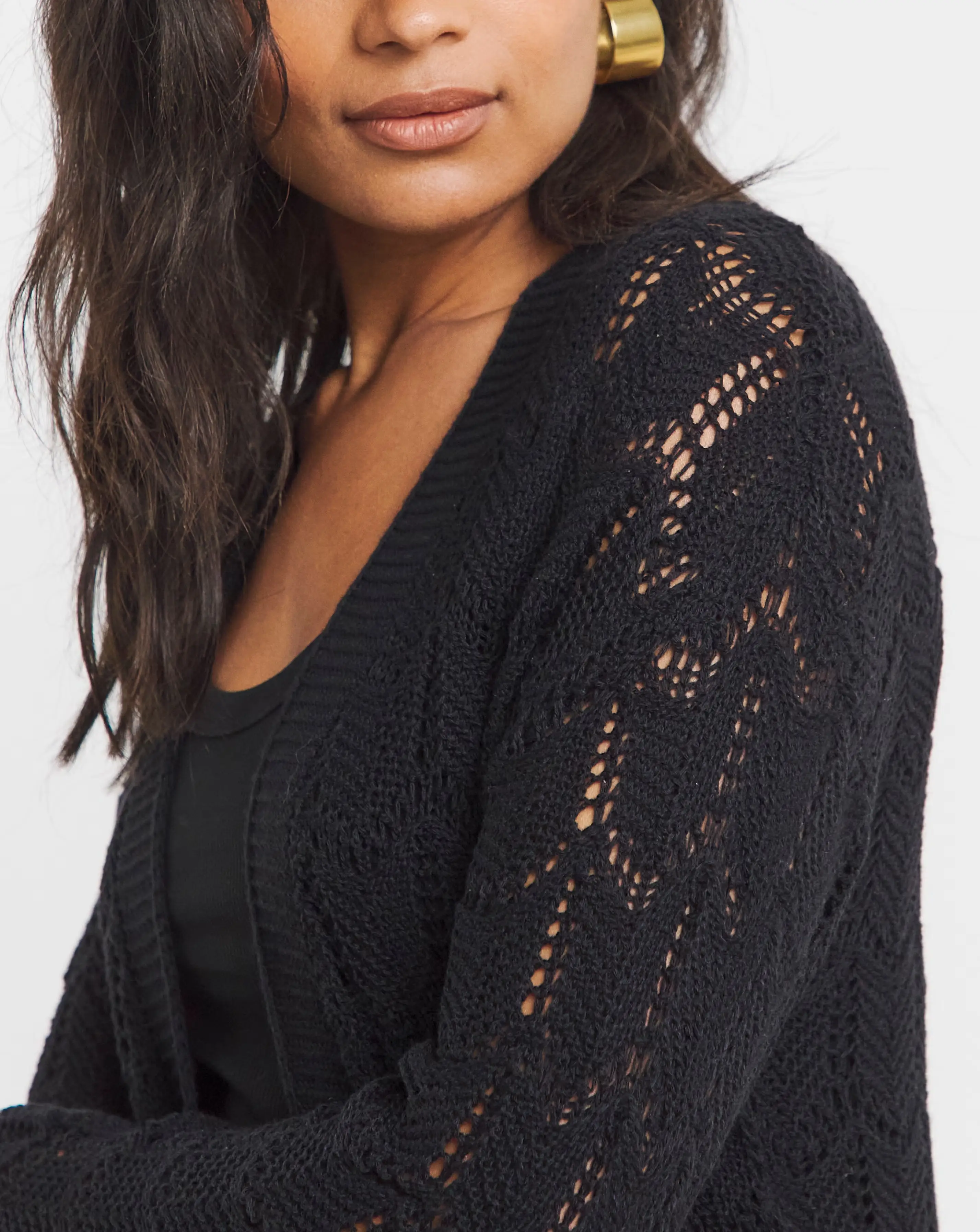 Simply Be Black Fringe Cardigan 2 Simply Be Black Fringe Cardigan
