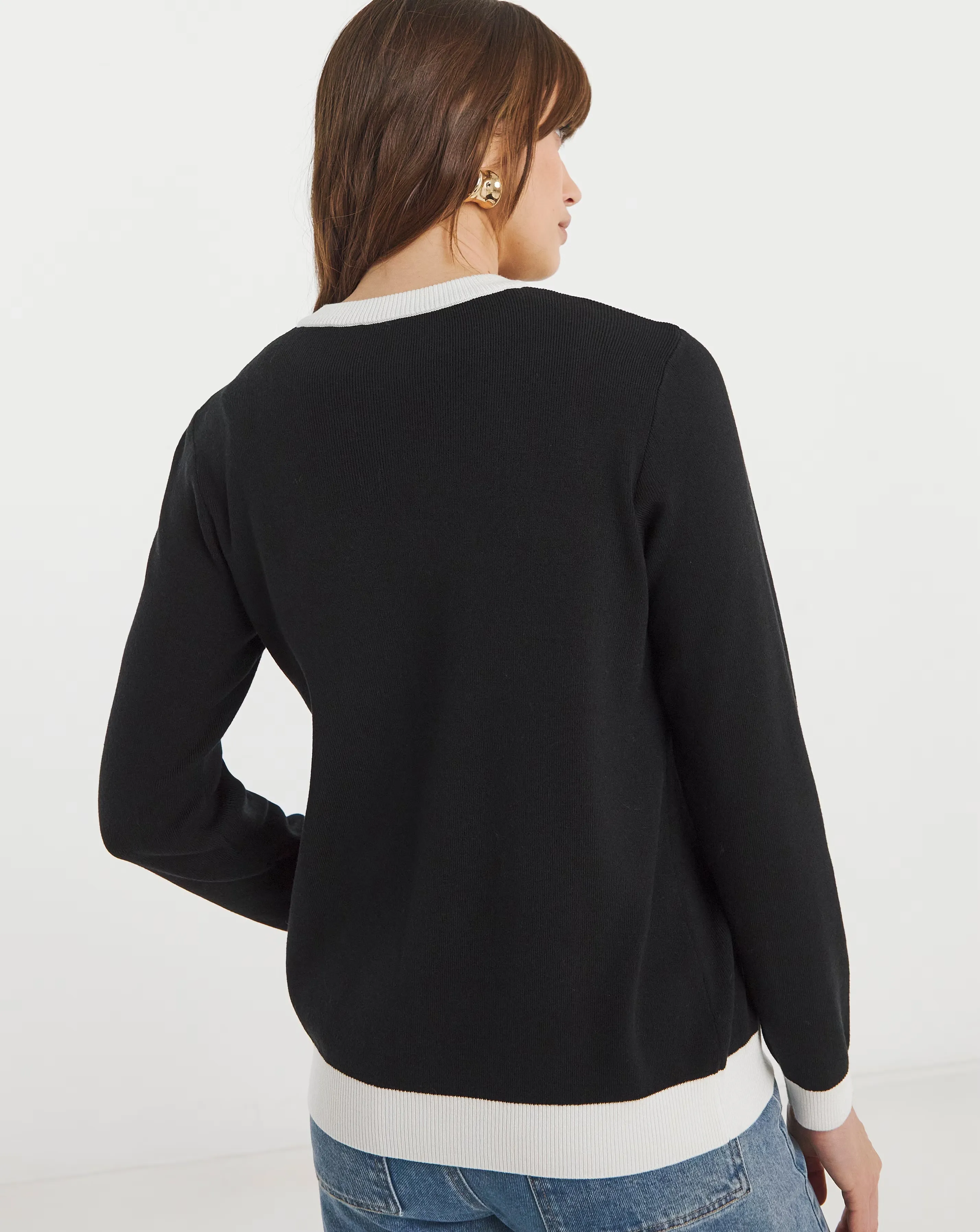 Boxy Contrast Trim Cardigan 3 Boxy Contrast Trim Cardigan