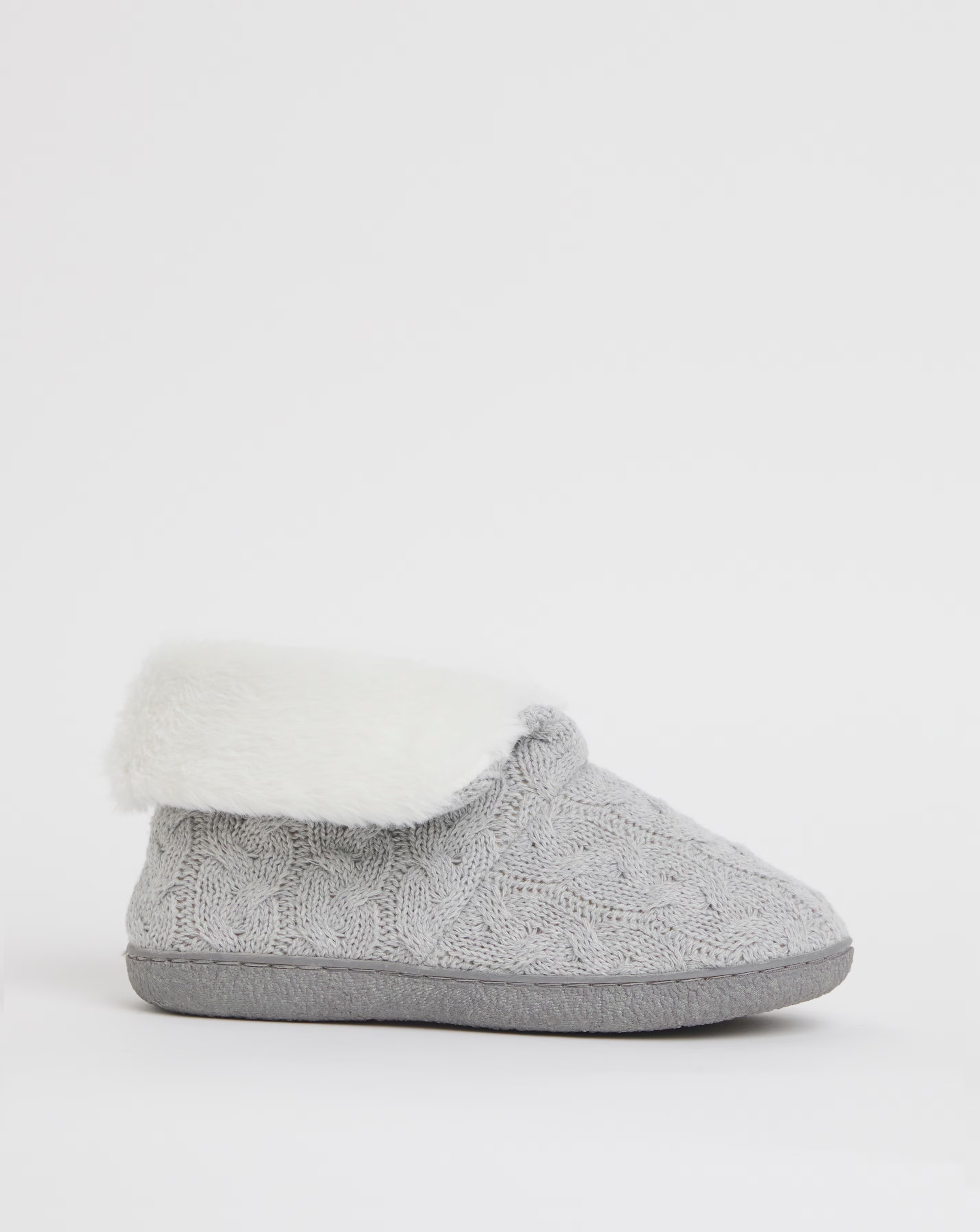 Cushion Walk Cable Bootee Slipper Wide E Fit 1 Cushion Walk Cable Bootee Slipper Extra Wide EEE Fit