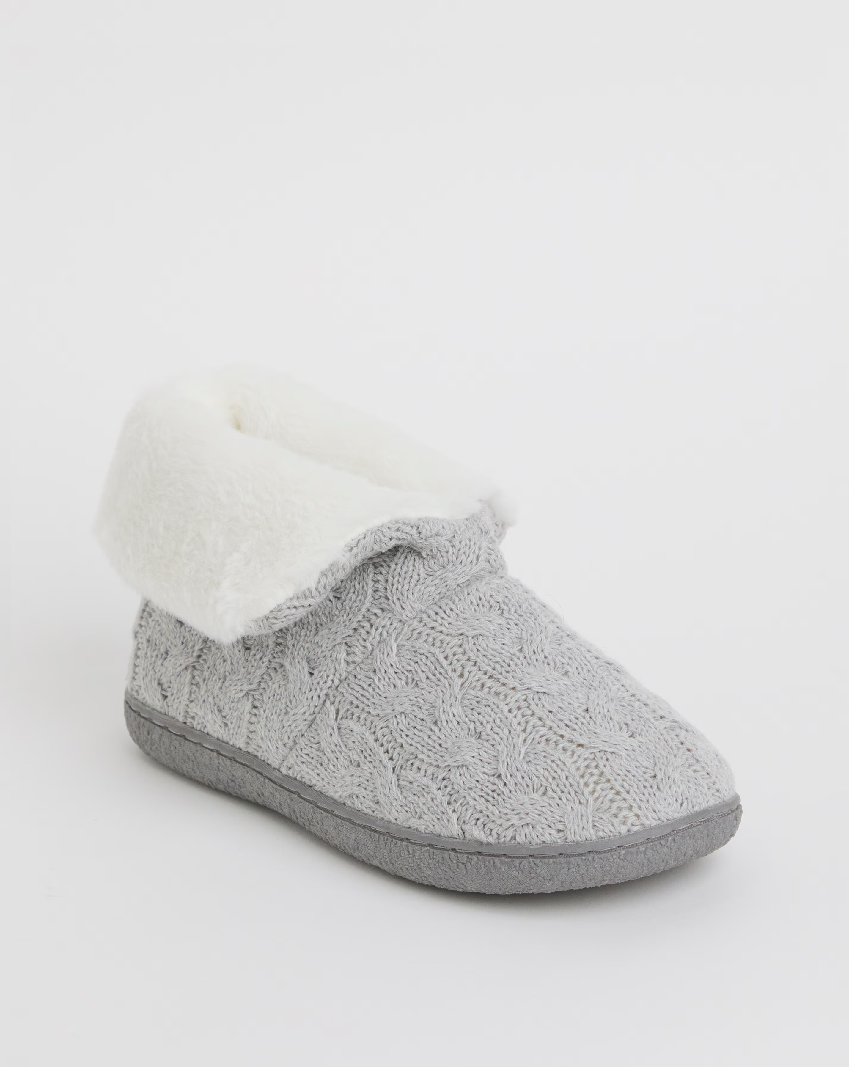 Cushion Walk Cable Bootee Slipper Wide E Fit 2 Cushion Walk Cable Bootee Slipper Extra Wide EEE Fit