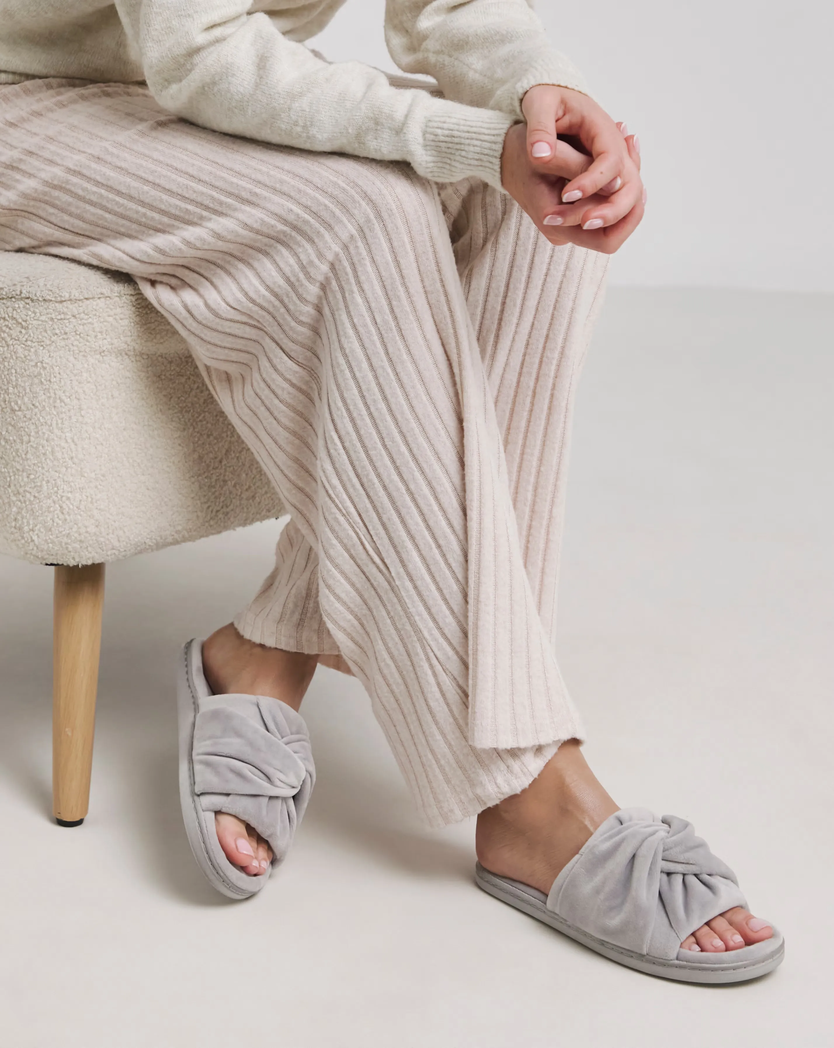 Alondra Twist Upper Mule Slipper - Wide Fit (E)
