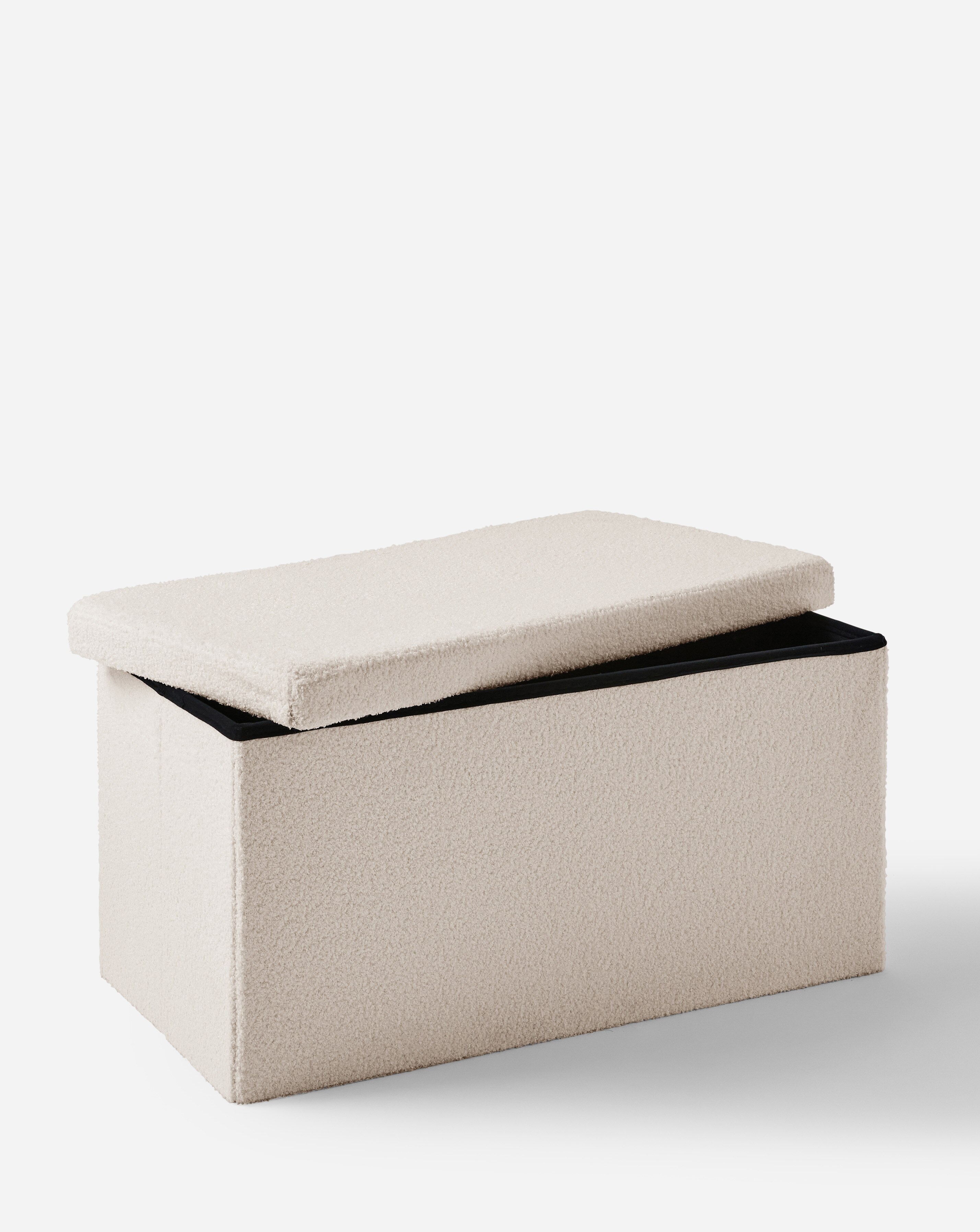 Teddy Boucle Foldable Storage Ottoman 2 Teddy Boucle Foldable Storage Ottoman