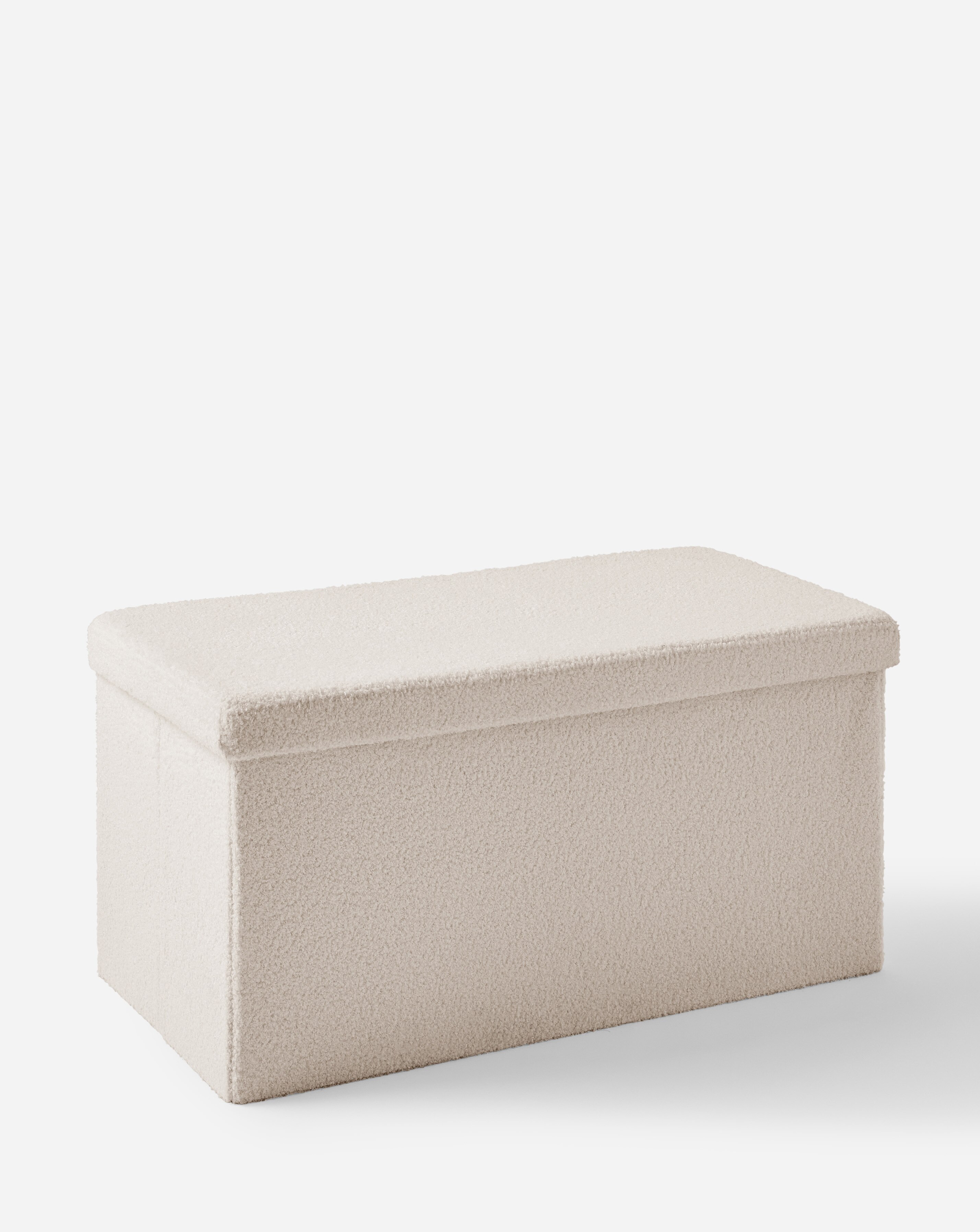 Teddy Boucle Foldable Storage Ottoman 3 Teddy Boucle Foldable Storage Ottoman