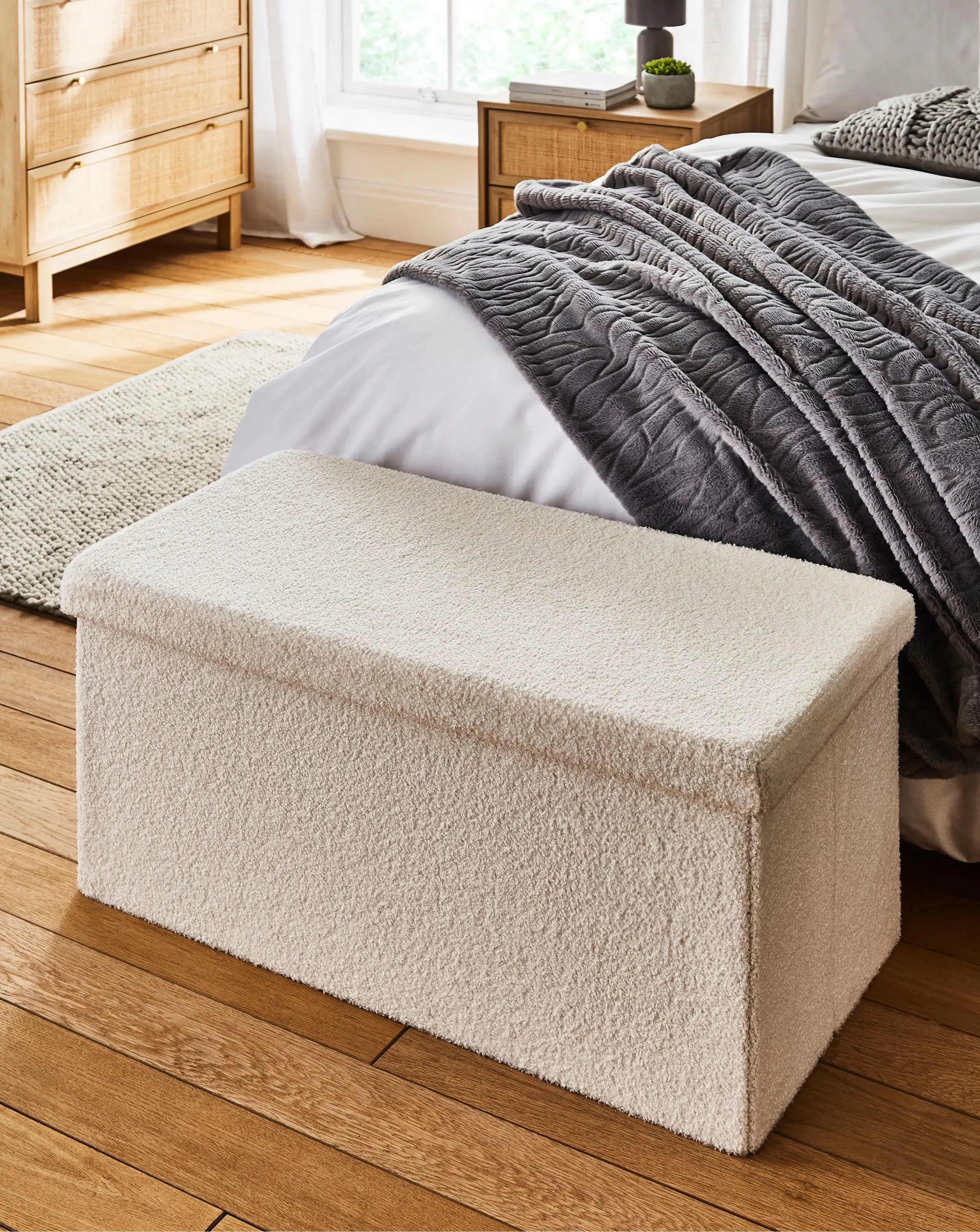 Teddy Boucle Foldable Storage Ottoman 5 Teddy Boucle Foldable Storage Ottoman