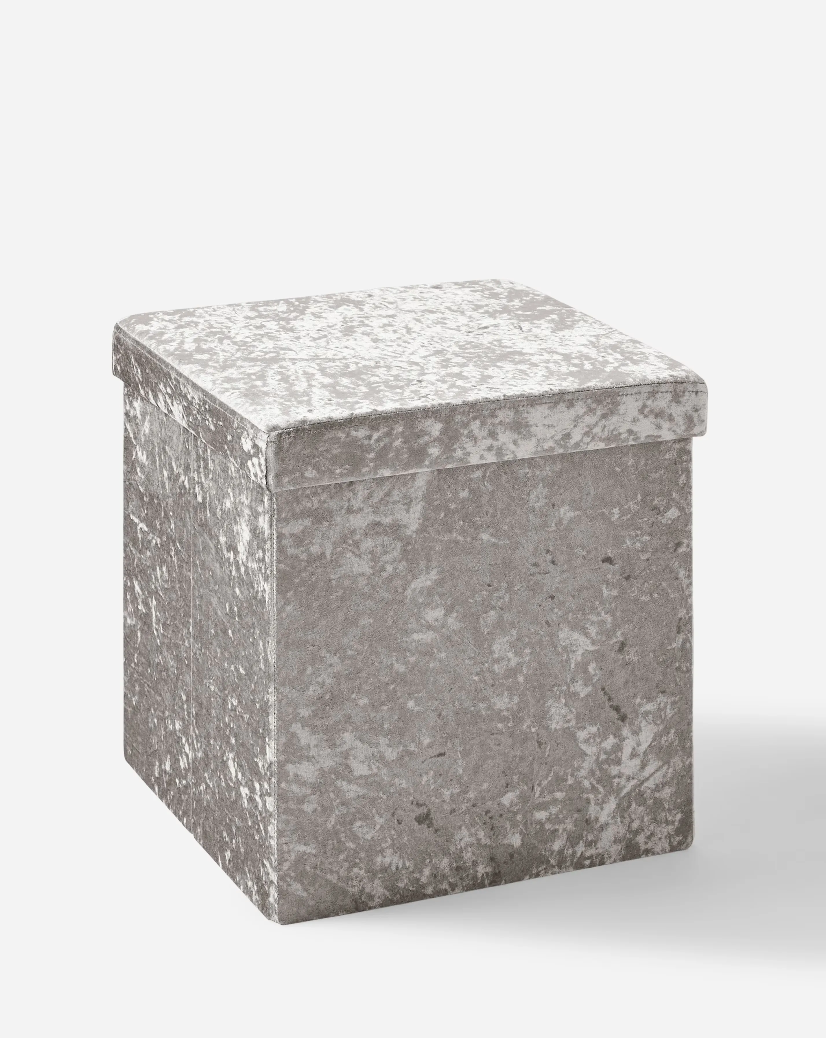 Crushed Velvet Foldable Storage Ottoman Cube 3 Crushed Velvet Foldable Storage Ottoman Cube