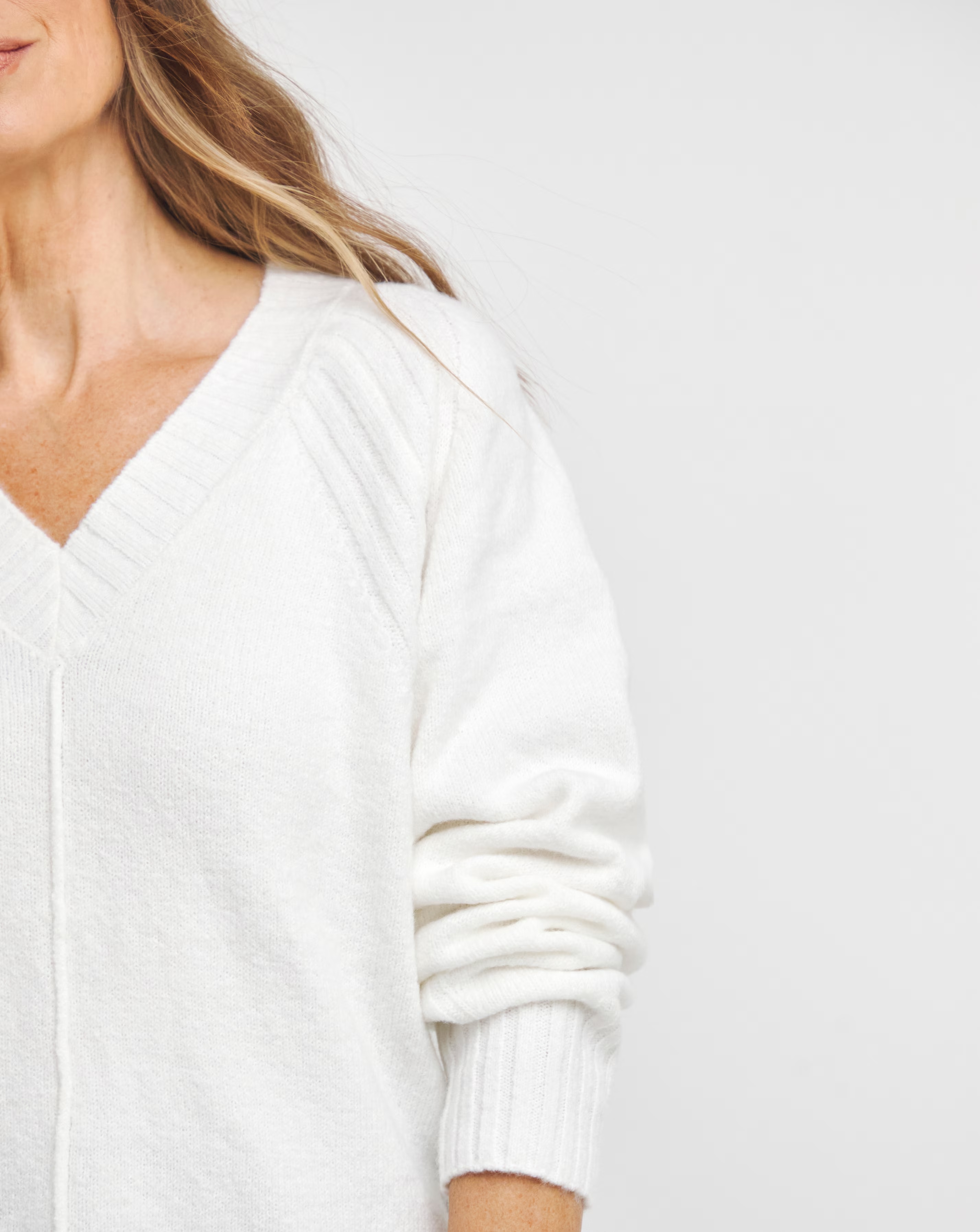 Ribbed Detail V Neck Jumper 3 Ribbed Detail V Neck Jumper