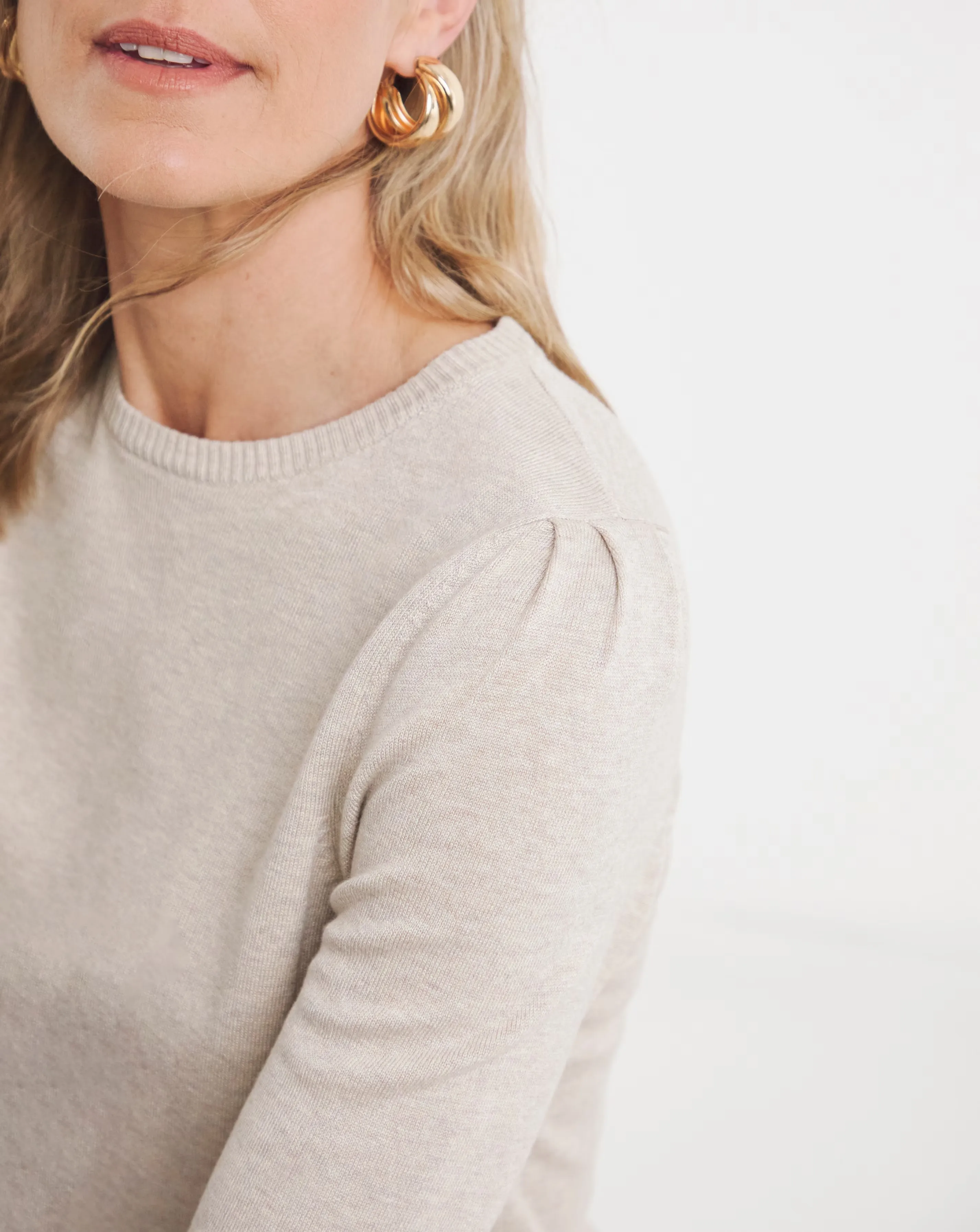 Oatmeal Crew Neck Jumper 4 Oatmeal Crew Neck Jumper