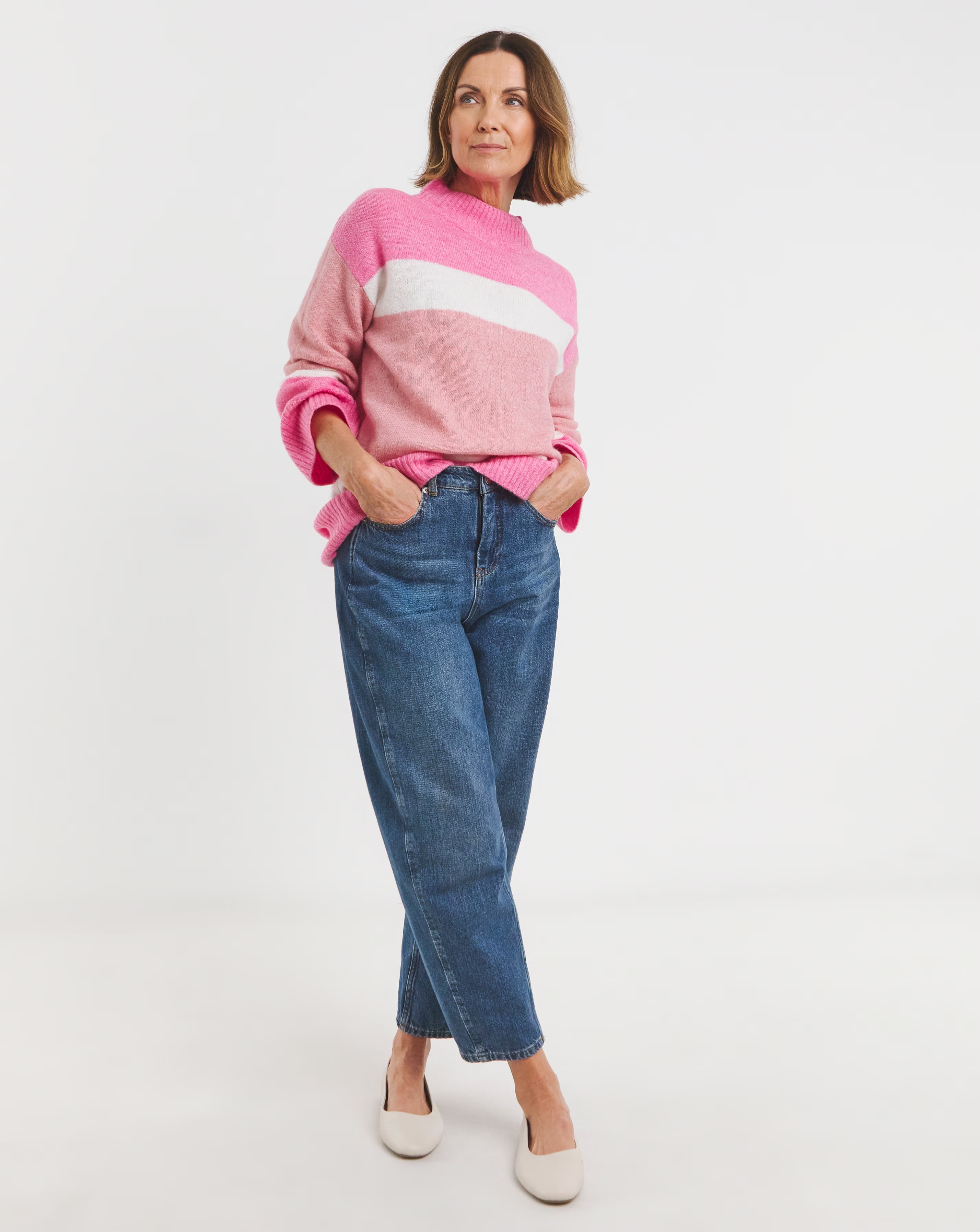 Pink Colour Block Tunic 3 Pink Colour Block Tunic