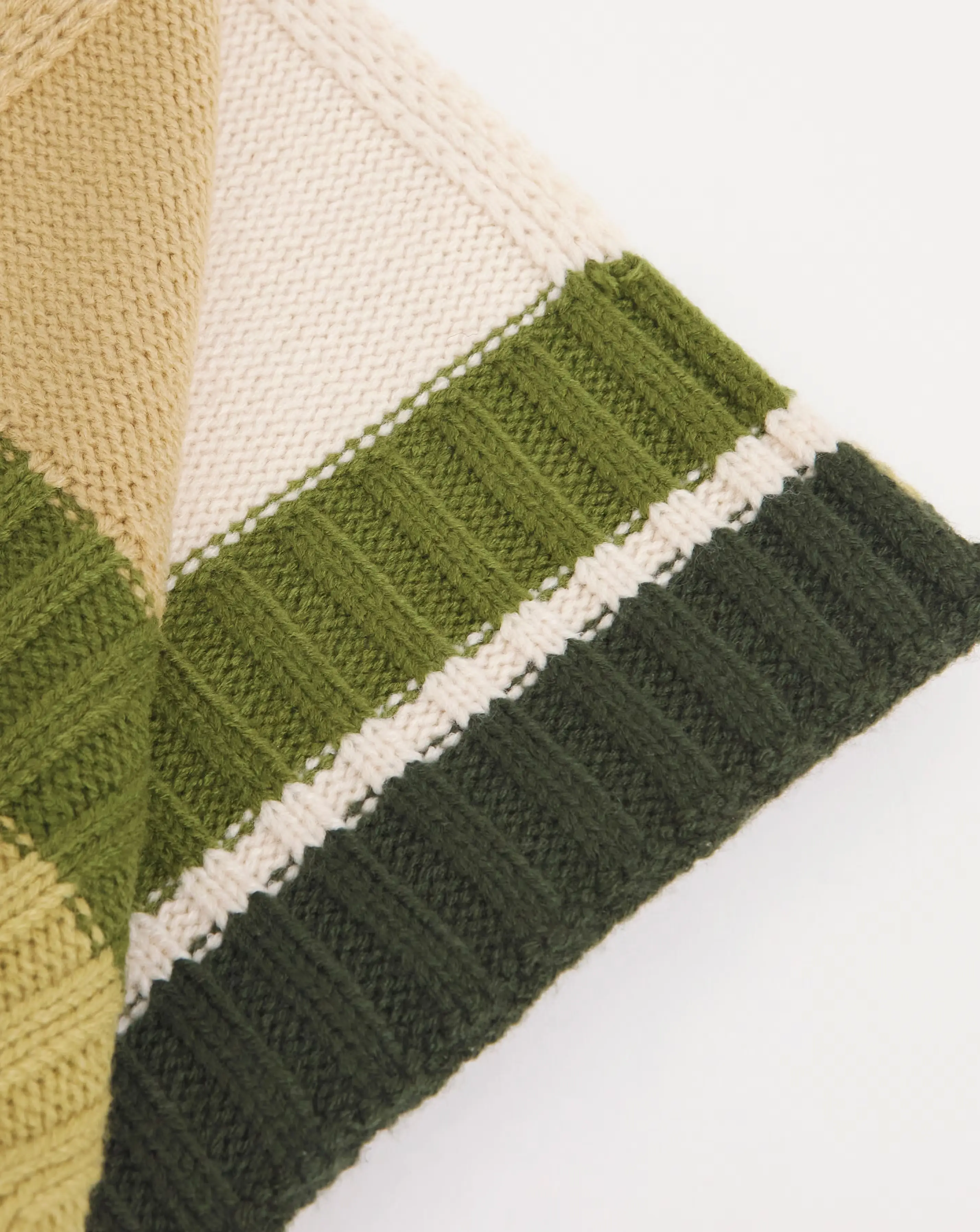 Ribbed Stripe Knitted Scarf 2 Ribbed Stripe Knitted Scarf