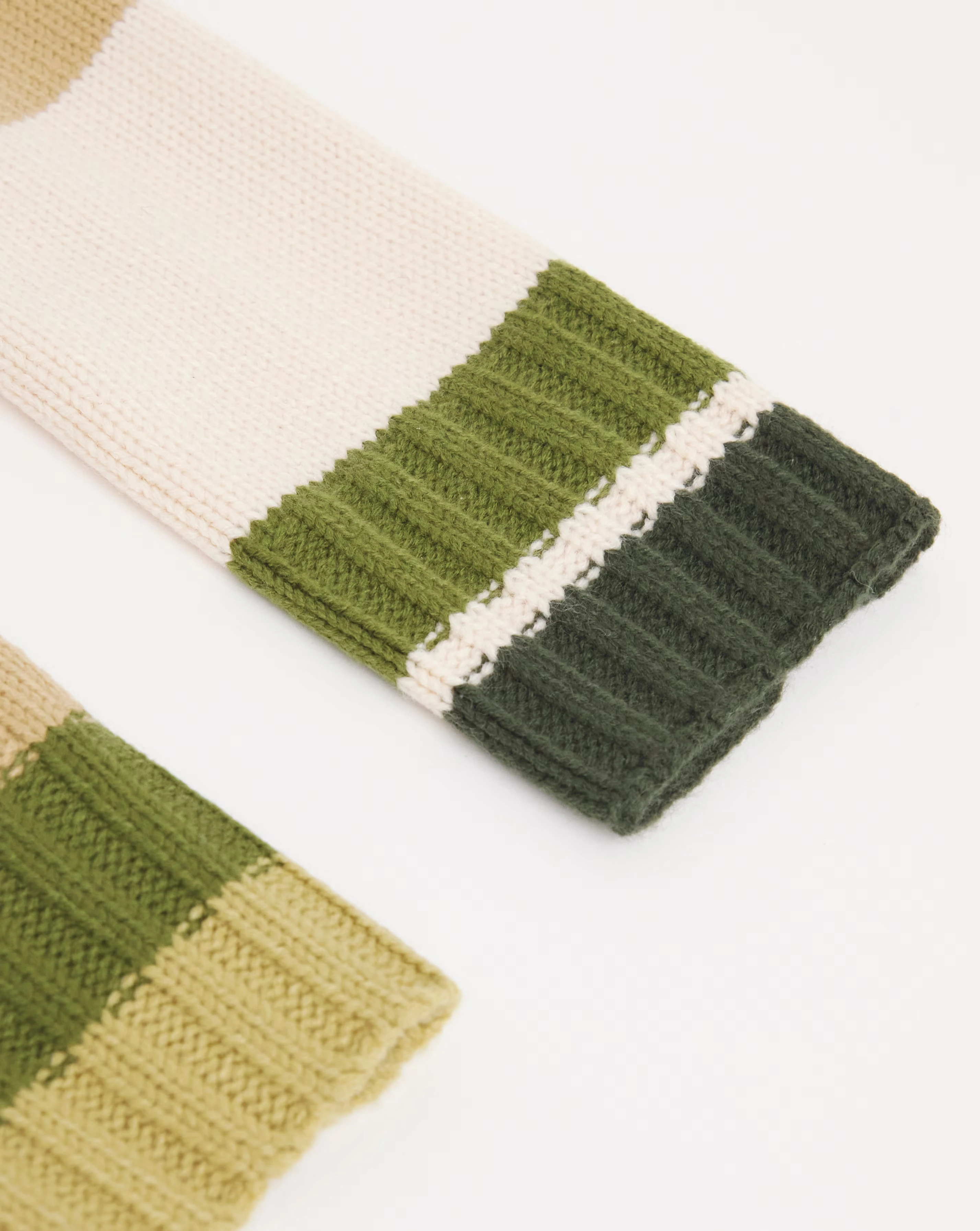Ribbed Stripe Knitted Scarf 3 Ribbed Stripe Knitted Scarf