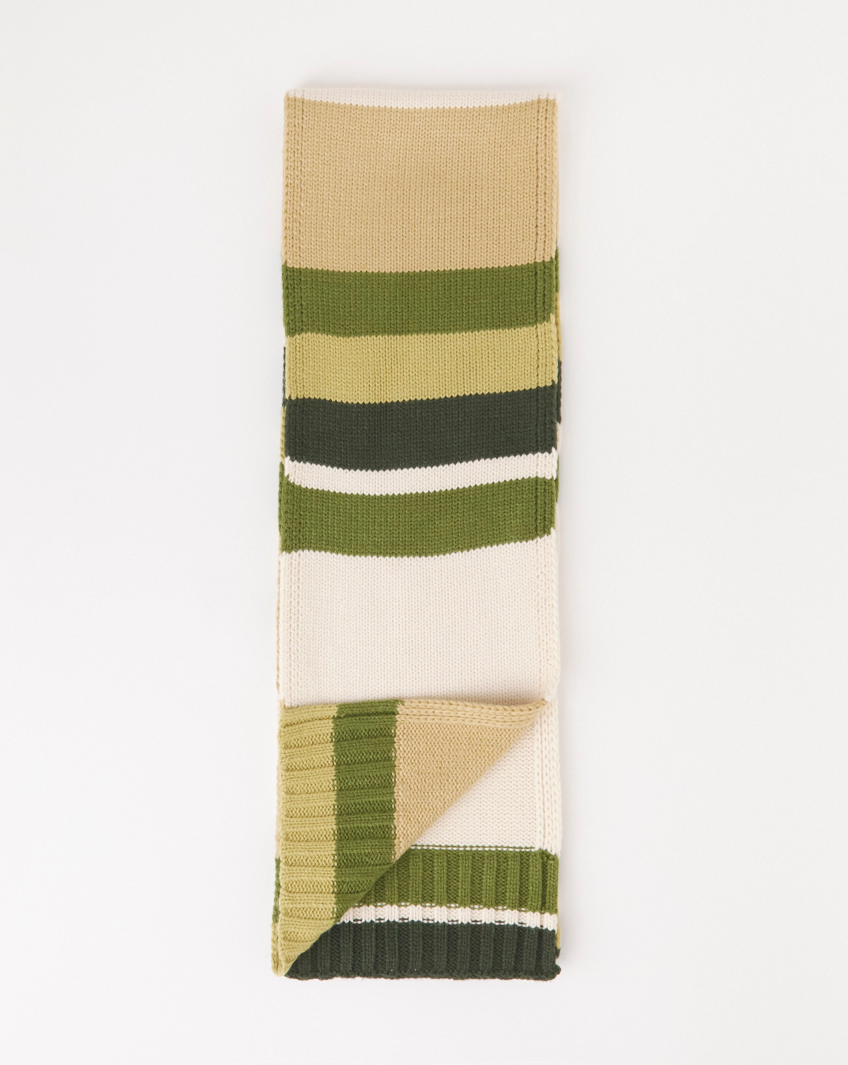Ribbed Stripe Knitted Scarf 4 Ribbed Stripe Knitted Scarf