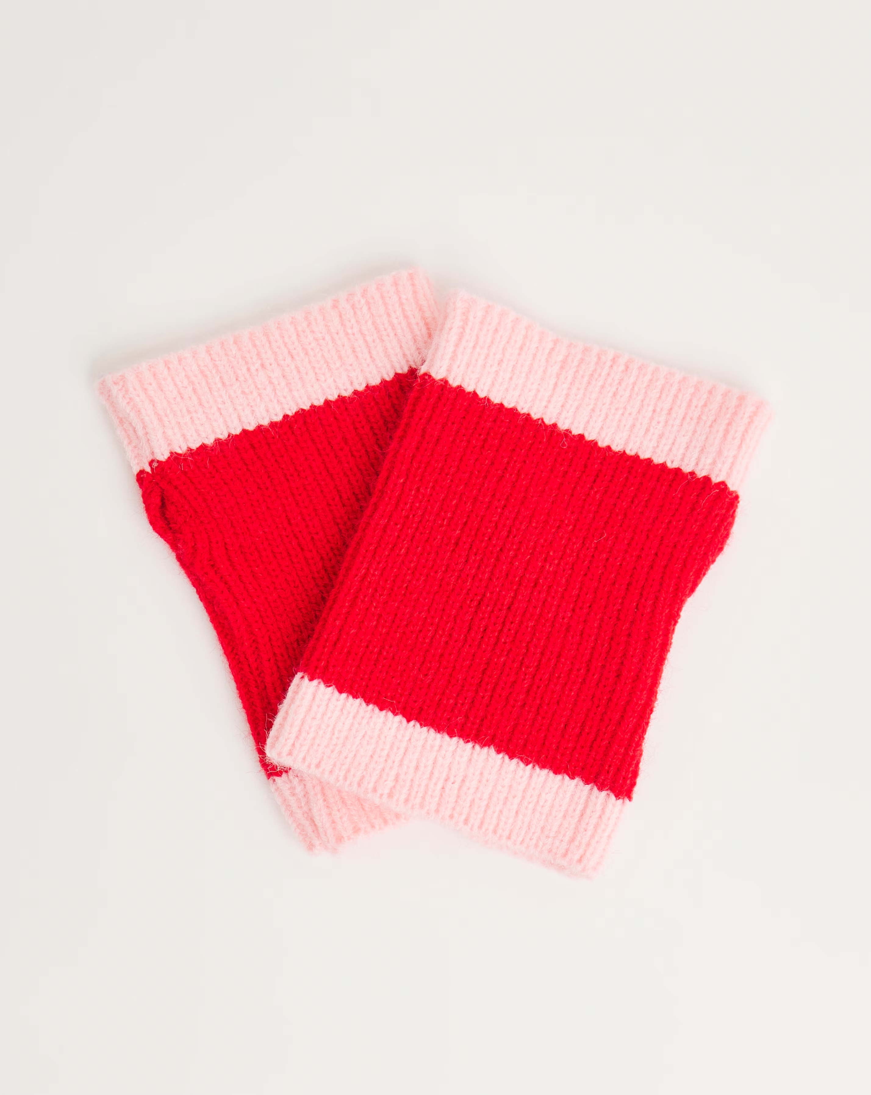 Red Contrast Scarf Hat & Handwarmer Set 3 Red Contrast Scarf Hat & Handwarmer Set