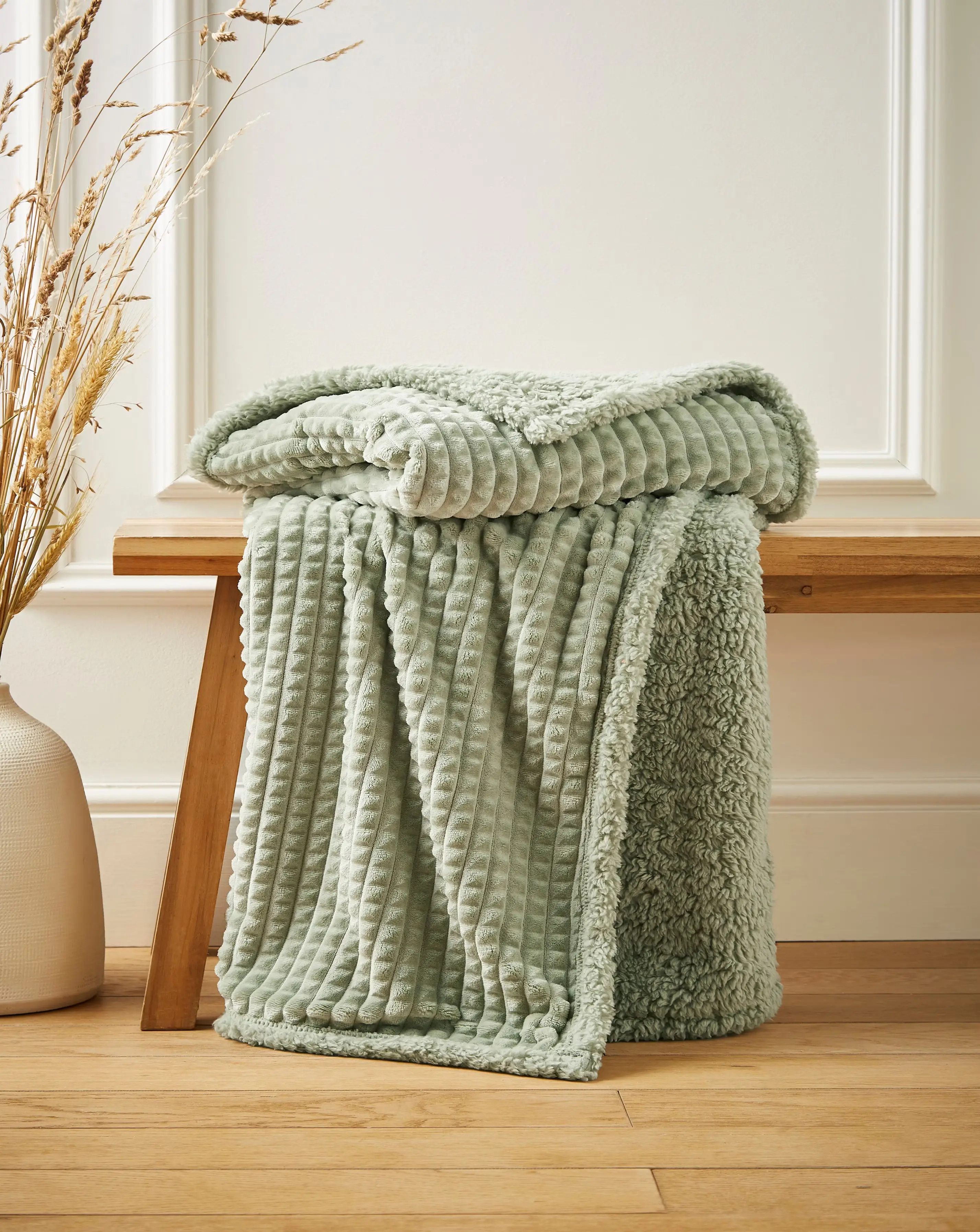 Waffle Fleece Throw
