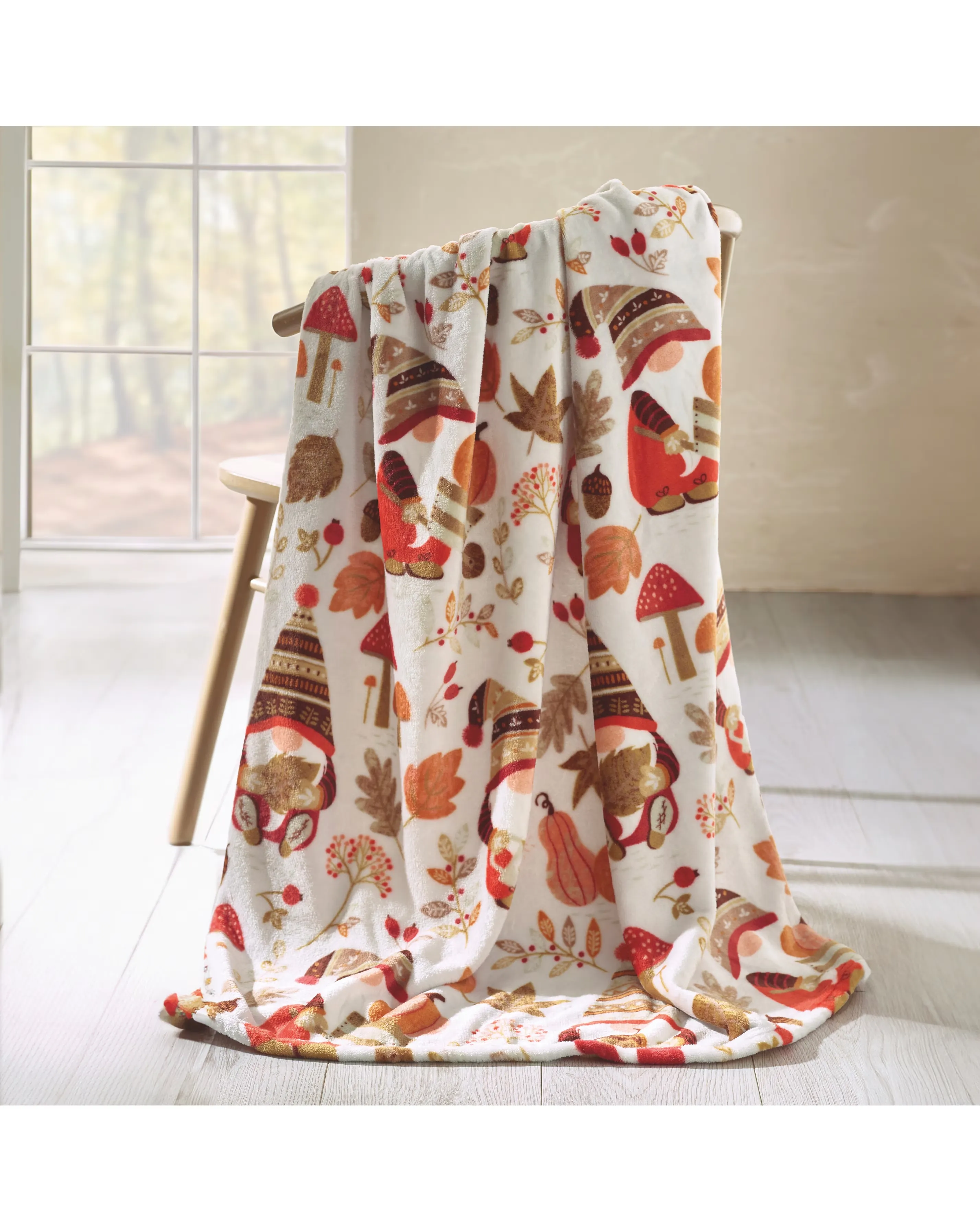 Catherine Lansfield Woodland Gonks Fleece Throw