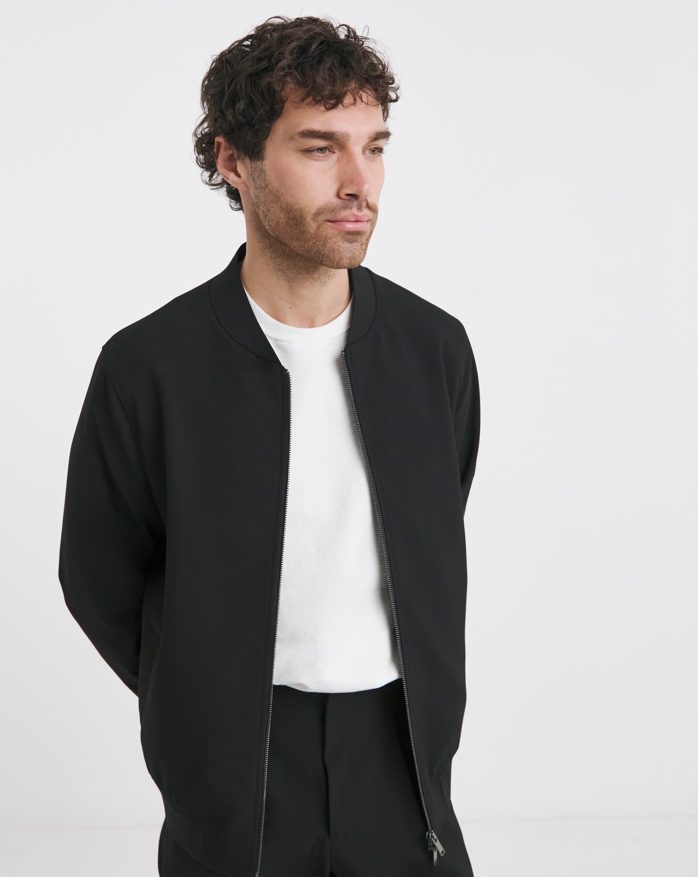 Premium Tailored Stretch Bomber Jacket 1 Premium Tailored Stretch Bomber Jacket