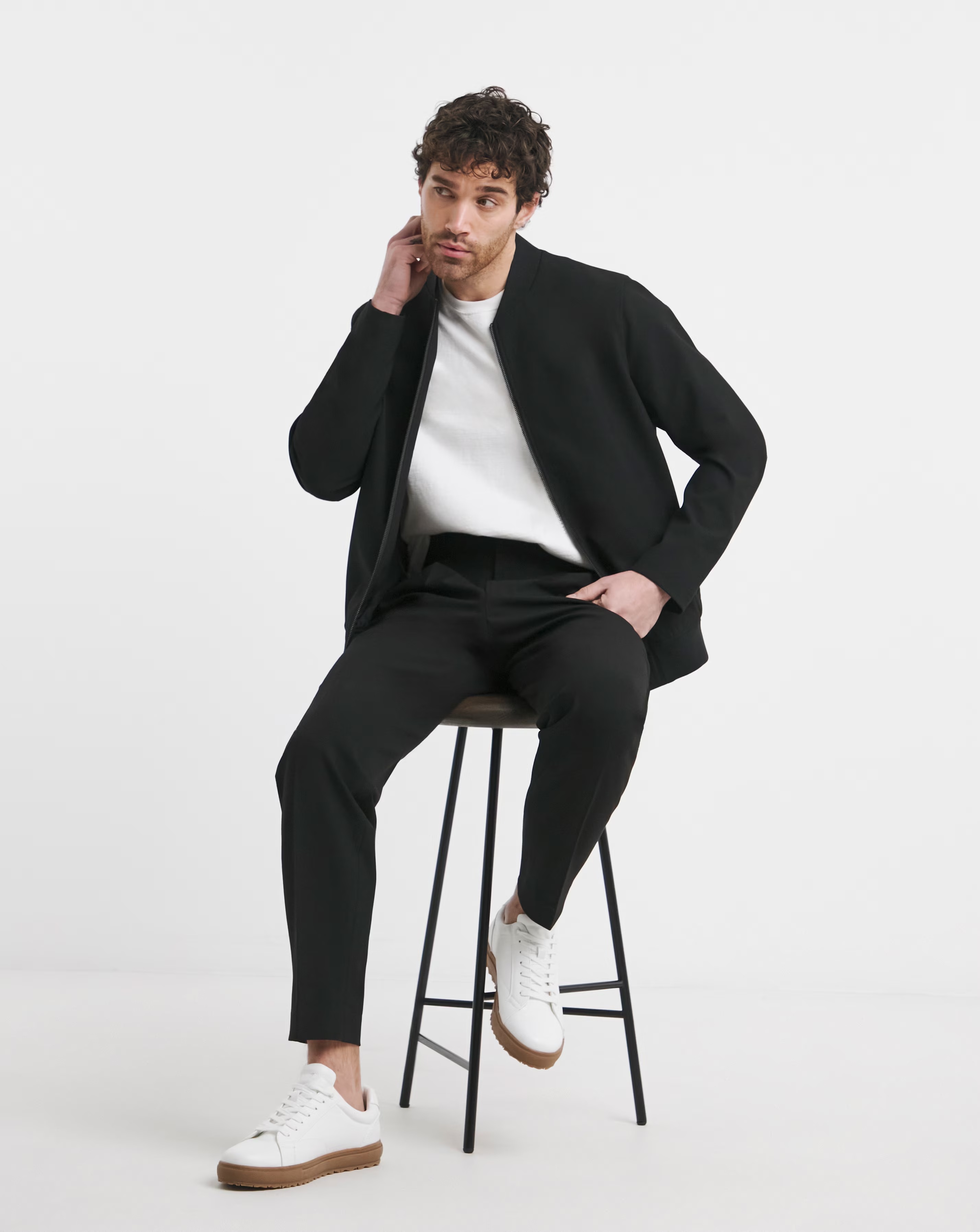 Premium Tailored Stretch Bomber Jacket 4 Premium Tailored Stretch Bomber Jacket