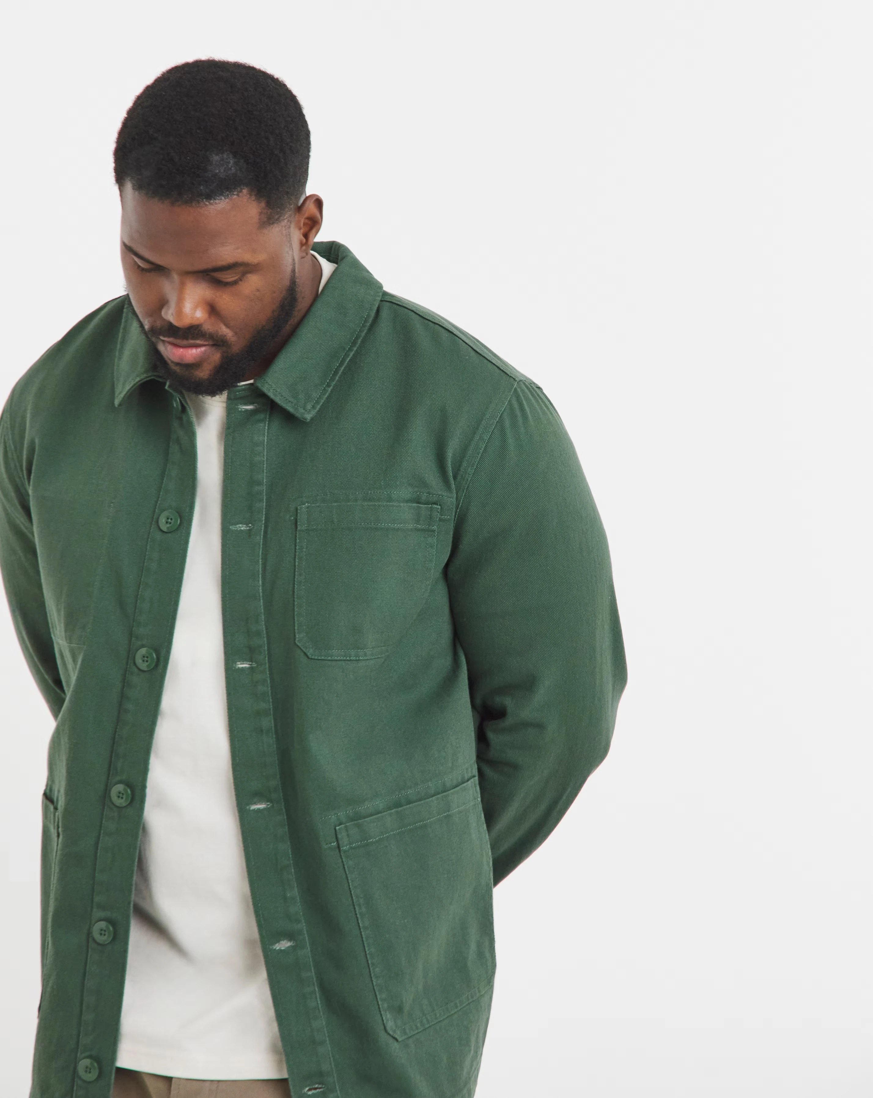 Green Washed Cotton Shacket 1 Green Washed Cotton Shacket