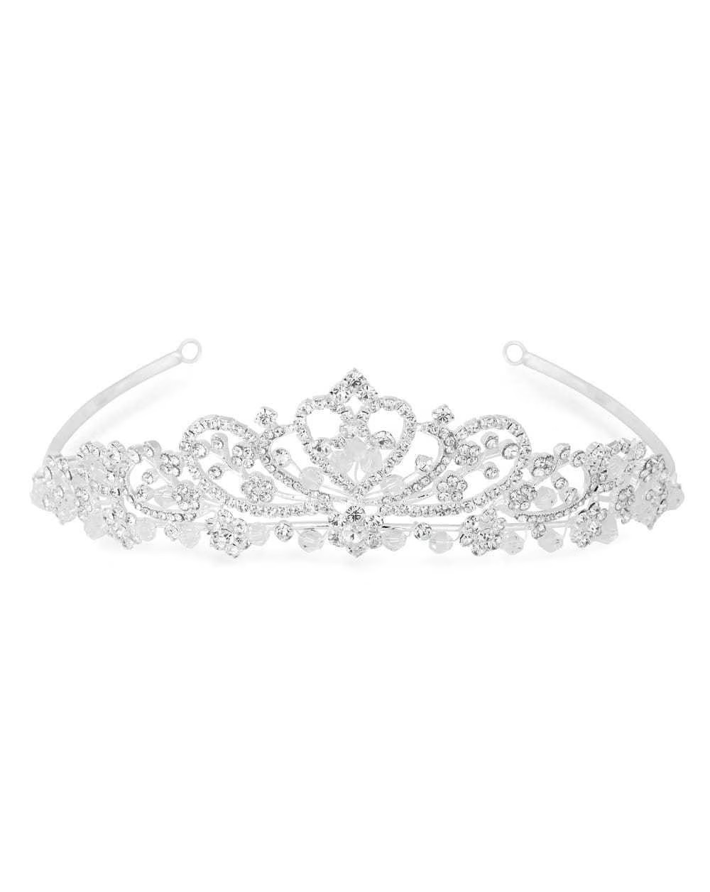 Silver crystal diamante tiara 1 Silver crystal diamante tiara