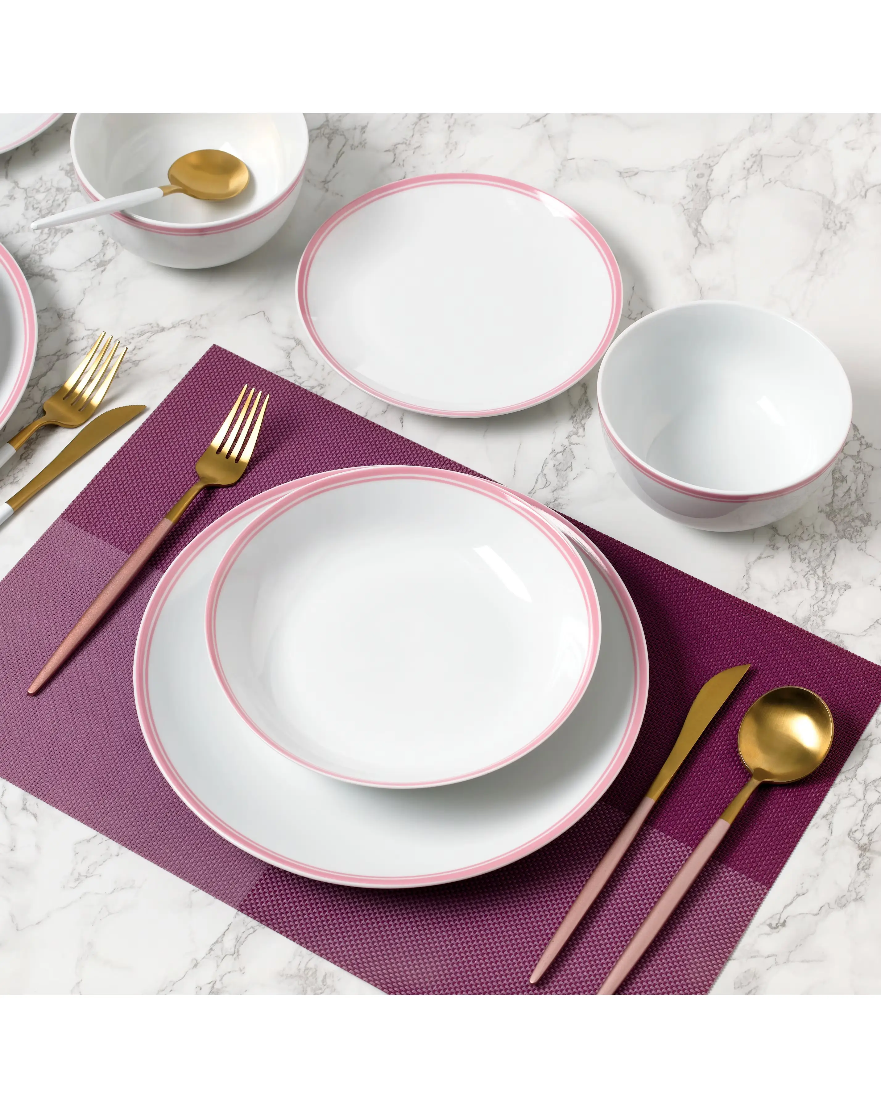 Waterside St. Ives Pink 16 Piece Dinner Set 1 Waterside St. Ives Pink 16 Piece Dinner Set
