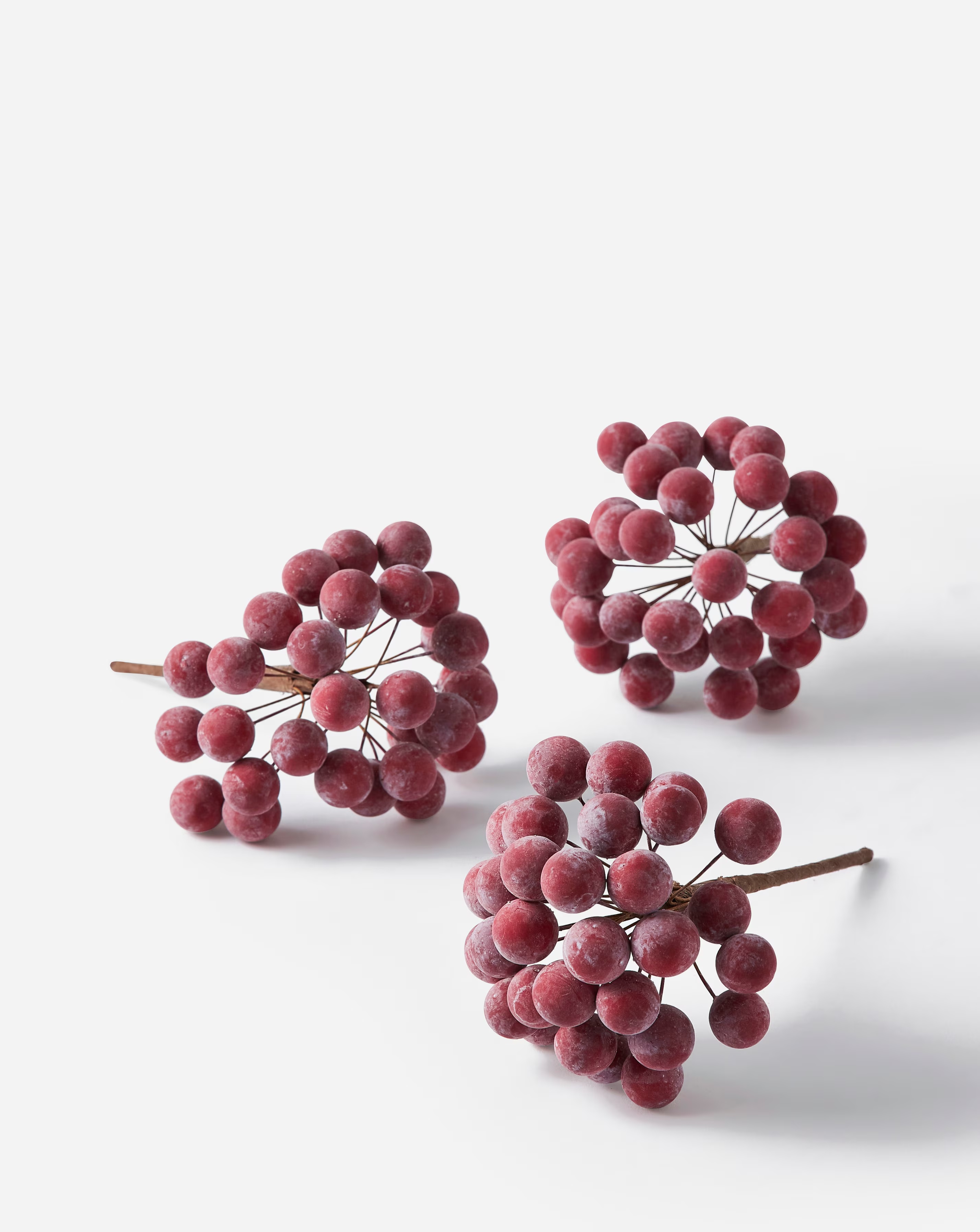Frosted Red Berry Picks - Set of 5 3 Frosted Red Berry Picks - Set of 5