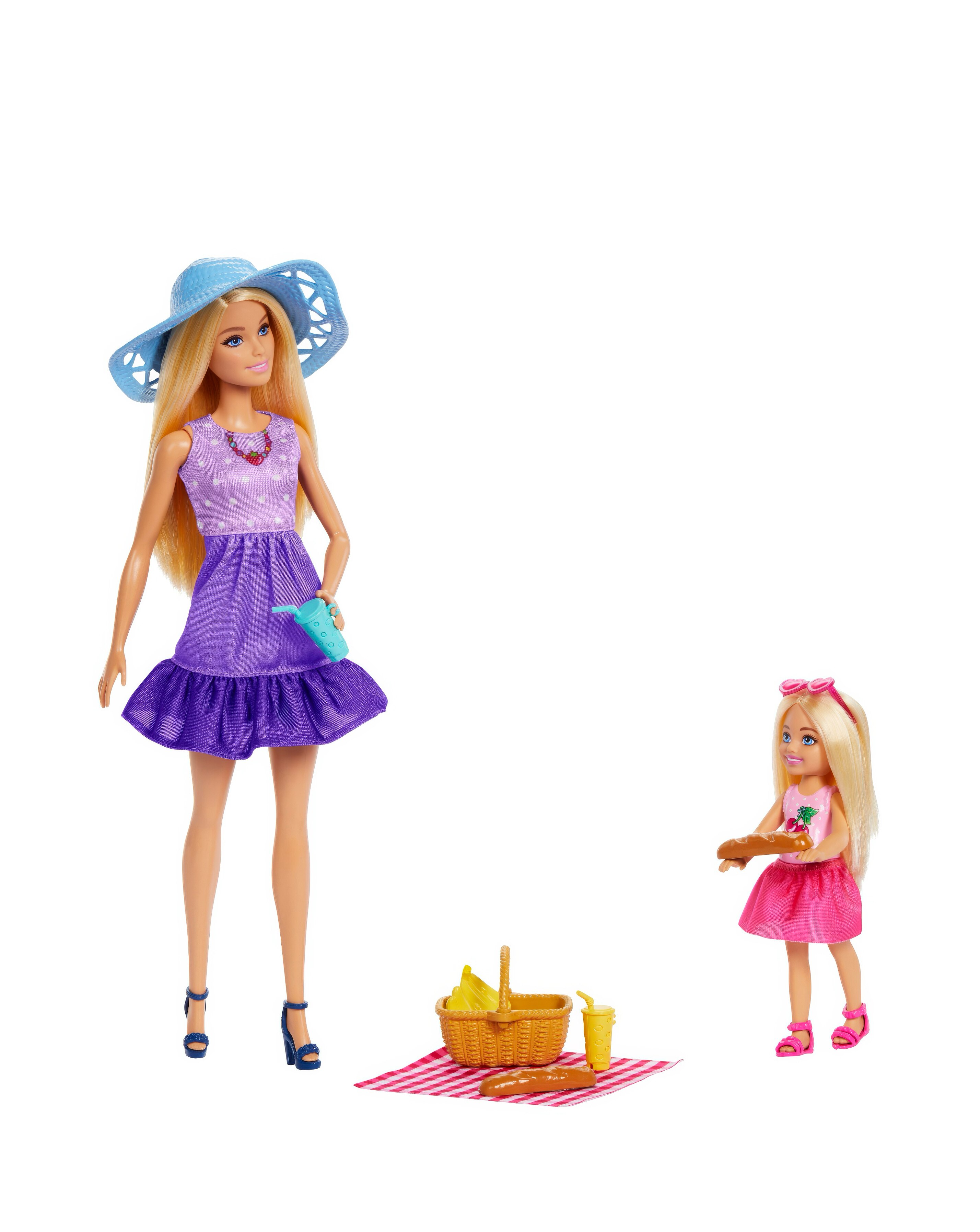 Barbie Family & Friend Malibu and Chelsea Dolls 2 Pack