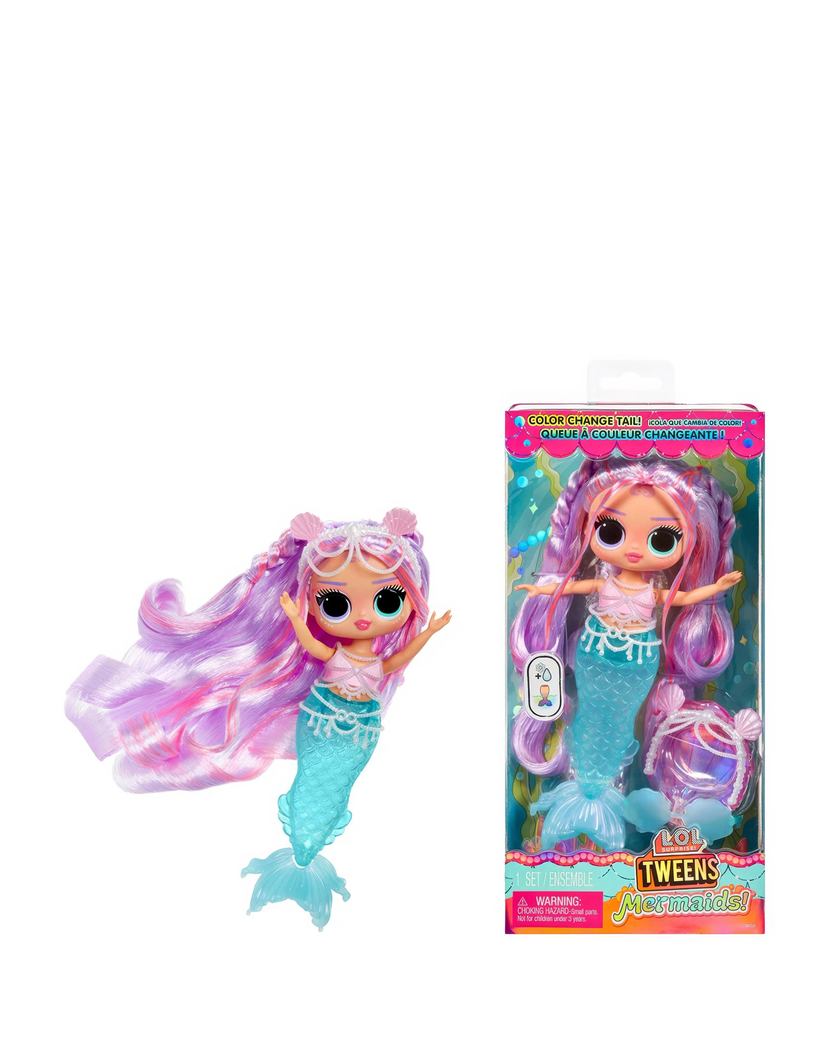 LOL Surprise Tweens Mermaid Lana Marine Fashion Doll with Color Changing Tail