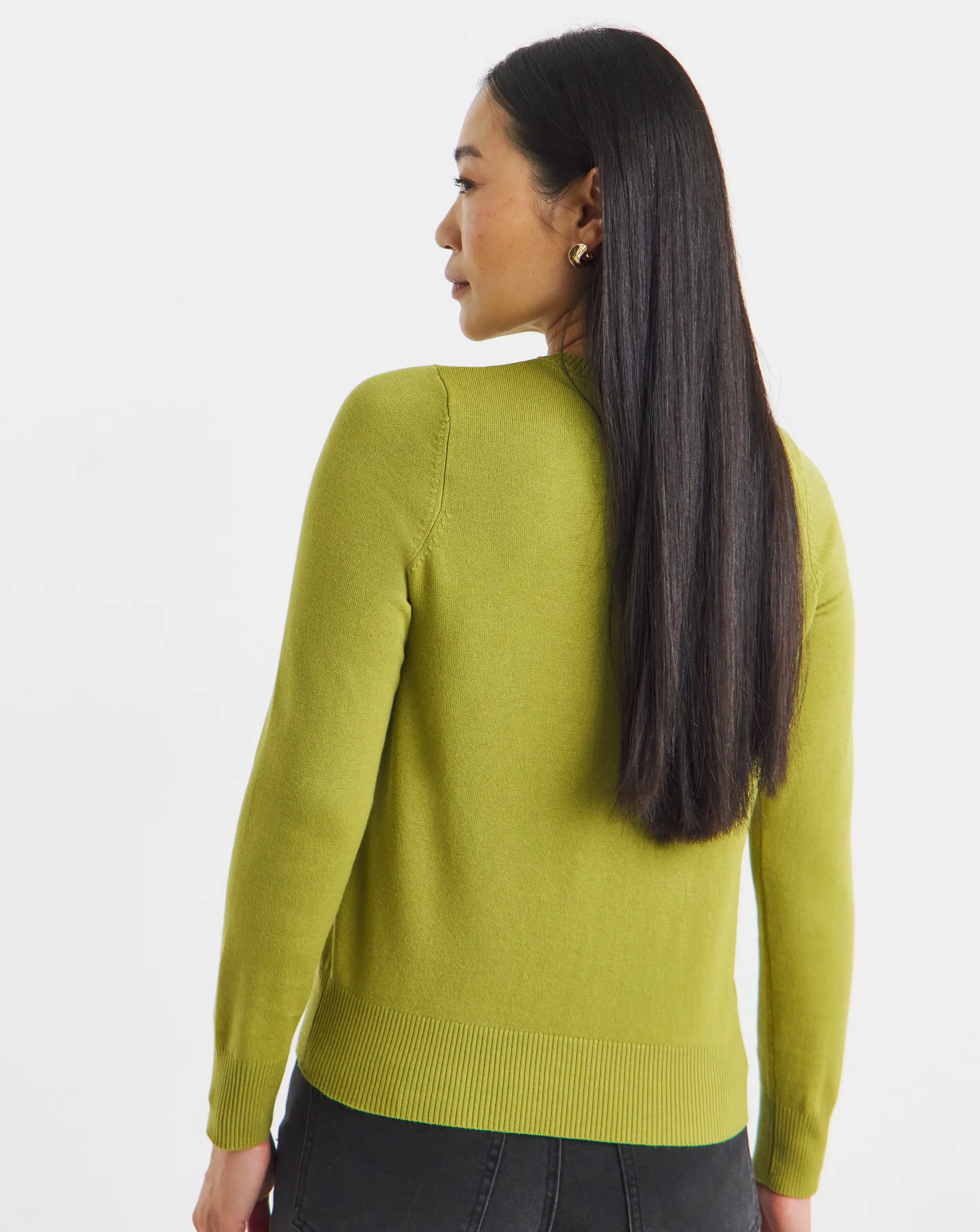 Green Crew Neck Cardigan 2 Green Crew Neck Cardigan