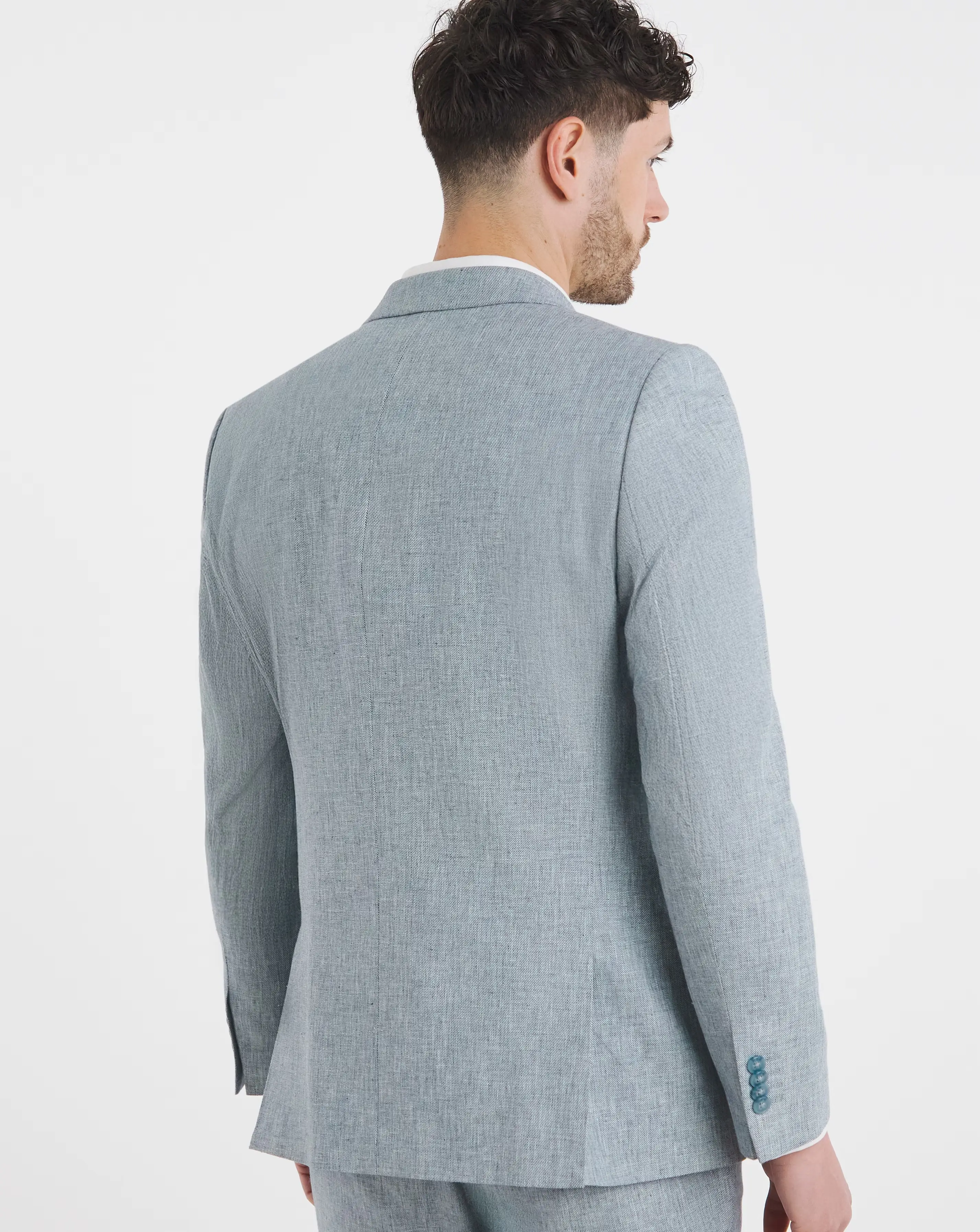 Linen Blend Suit Jacket 4 Linen Blend Suit Jacket