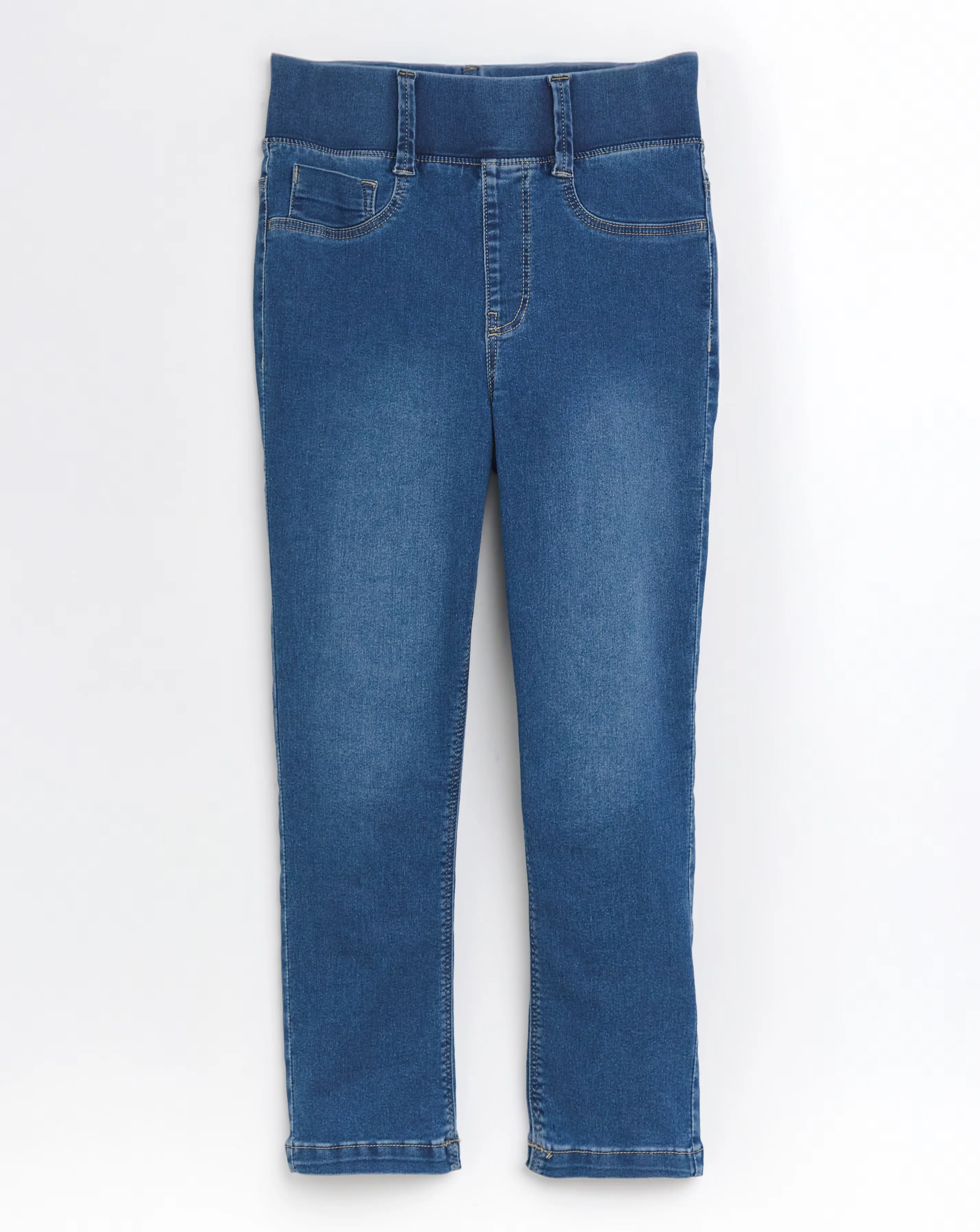 Mid Wash Pull On Capri Jegging 9 Mid Wash Pull On Capri Jegging