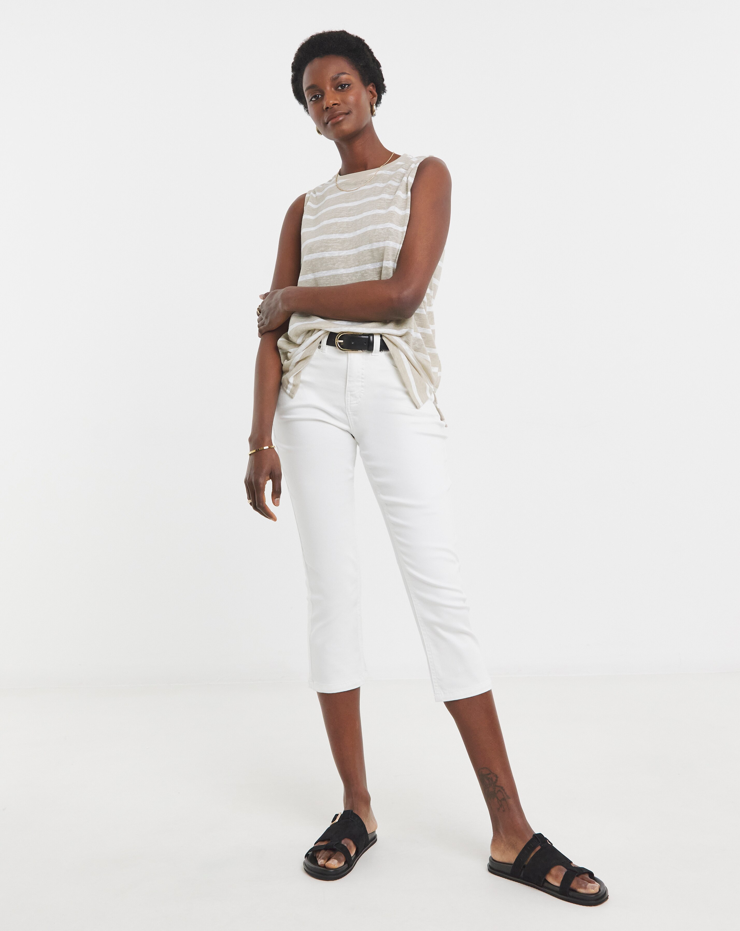 24/7 White Crop Jeans 1 24/7 White Crop Jeans