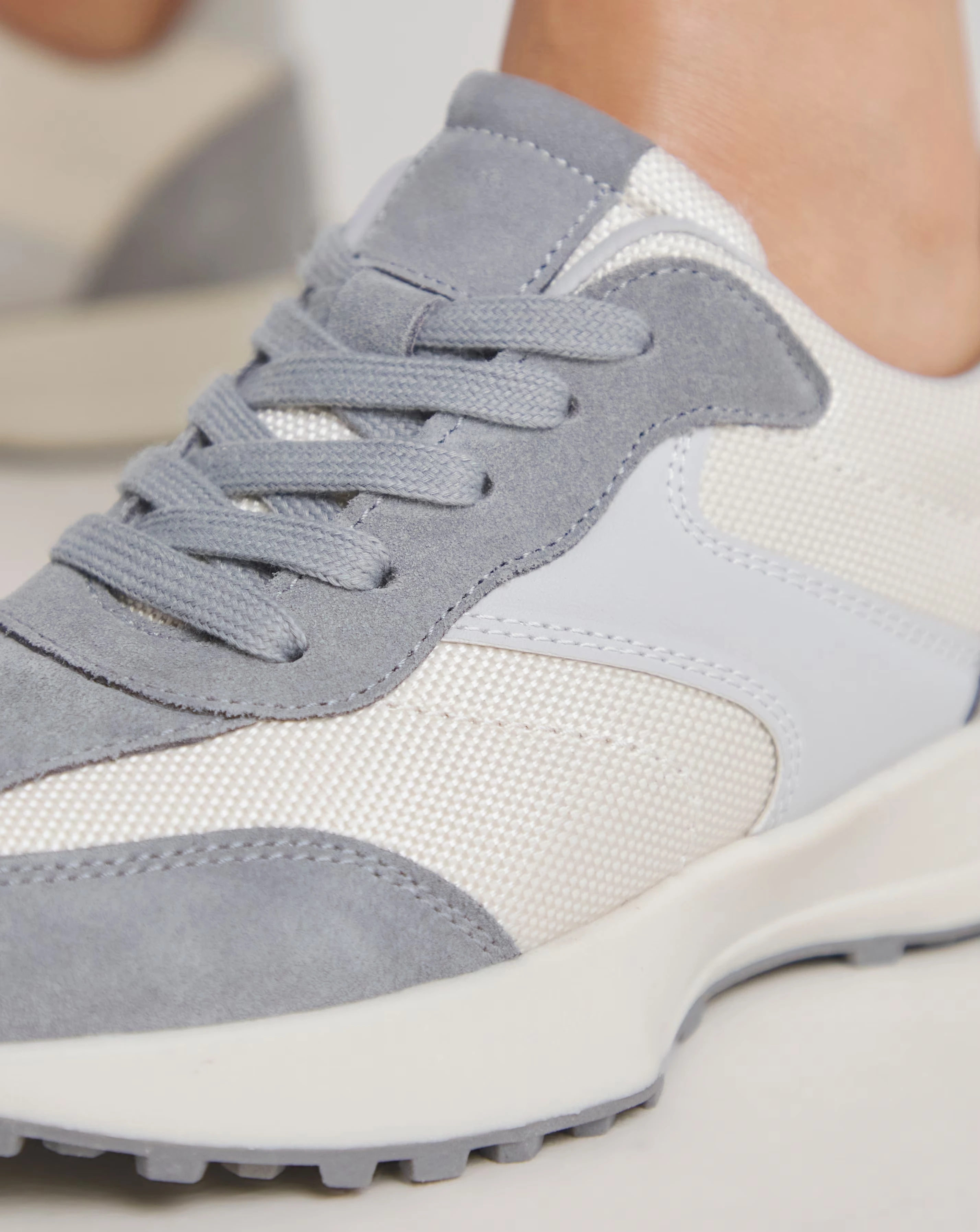 Akira Suede Retro Runner Trainer - Wide Fit (E) 3 Akira Suede Retro Runner Trainer - Extra Wide Fit (EEE)