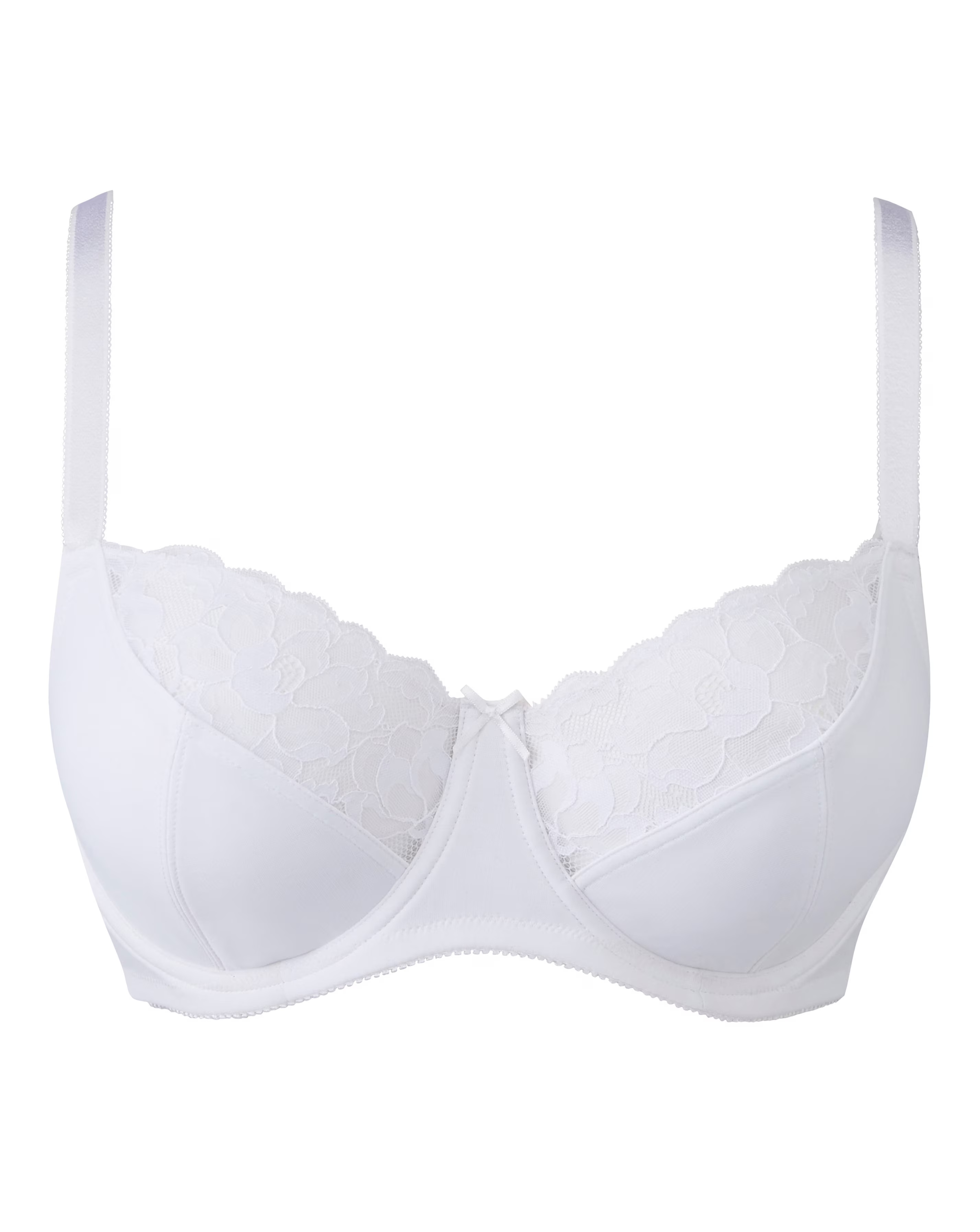 Pretty Secrets Ivy Lace Basic Balcony Wired Bra (B-F) White 5 Pretty Secrets Ivy Lace Basic Balcony Wired Bra (B-F) White