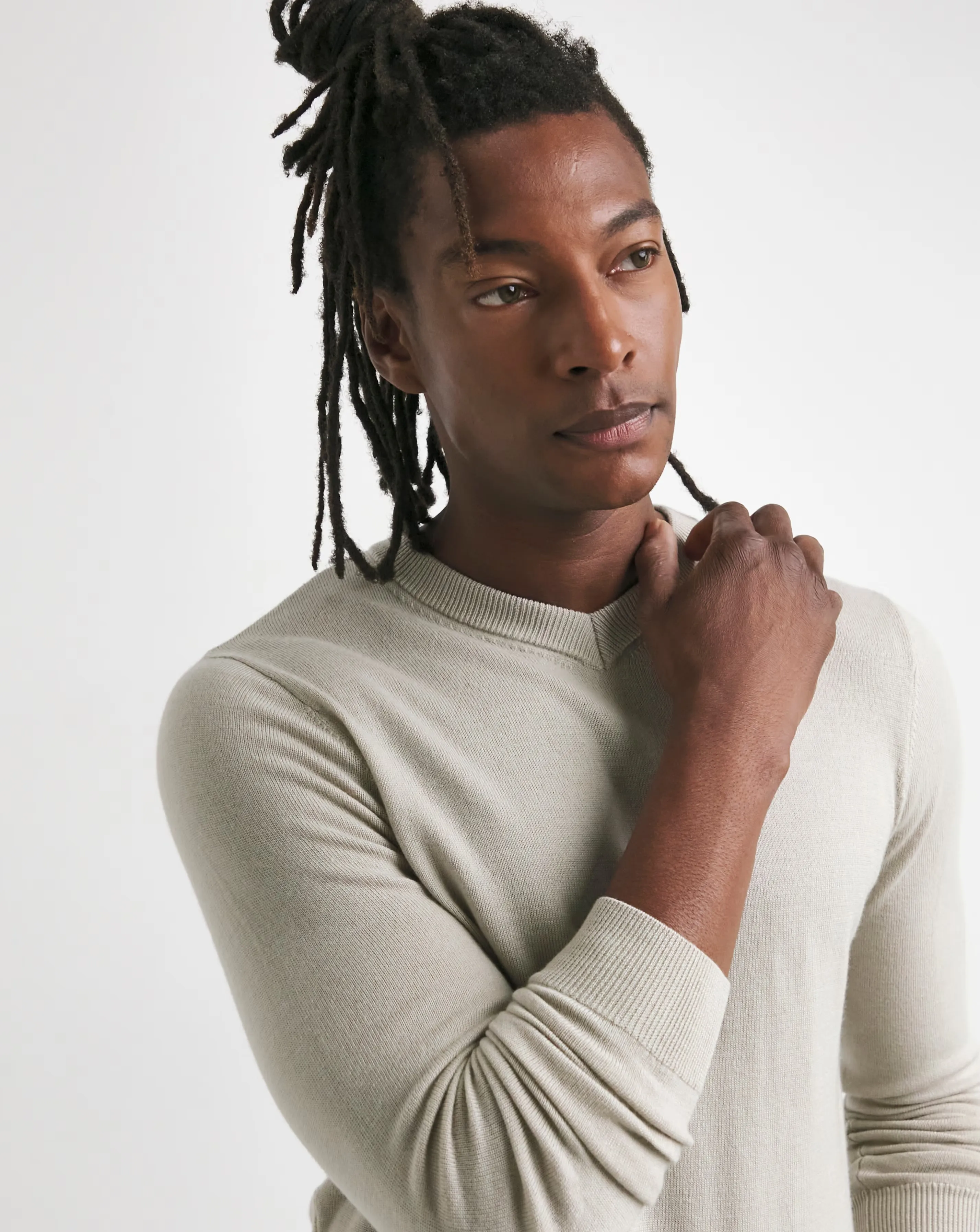 Stone Merino Wool V Neck Jumper 3 Stone Merino Wool V Neck Jumper