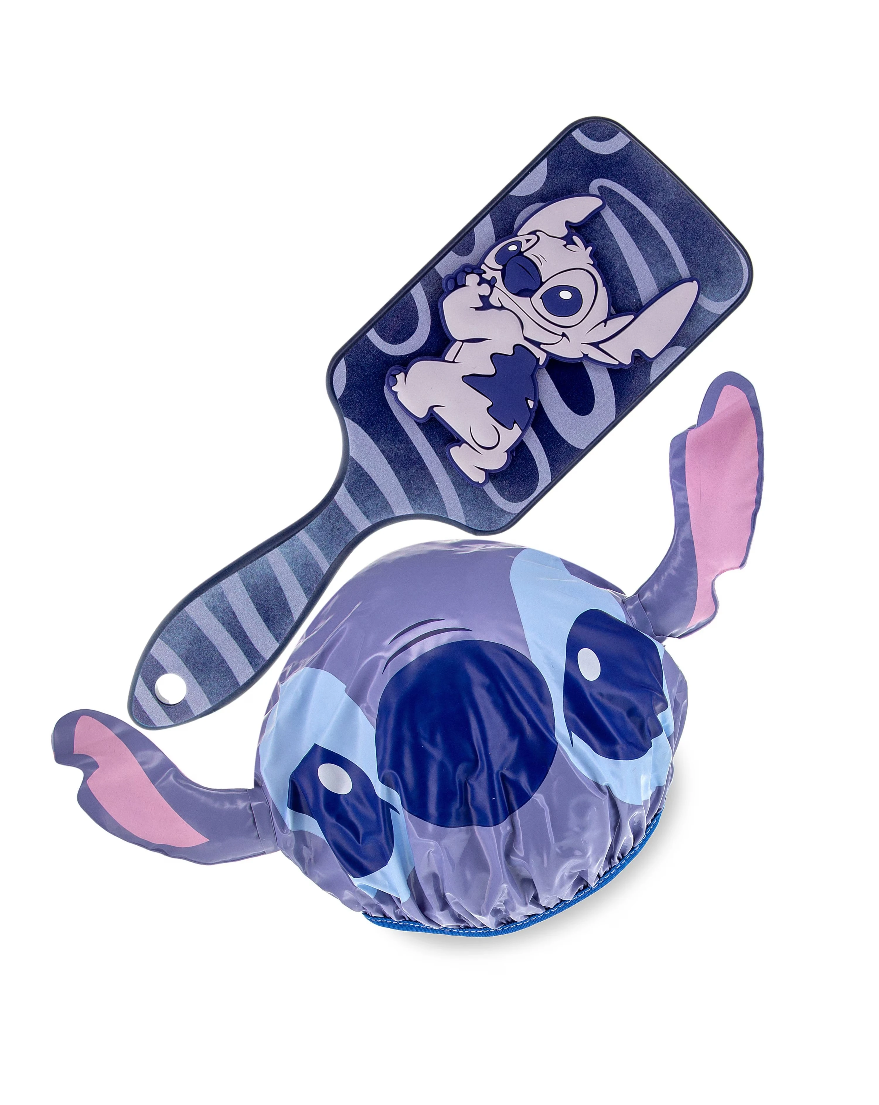 Disney Stitch Denim Hairbrush & Shower Cap 4 Disney Stitch Denim Hairbrush & Shower Cap