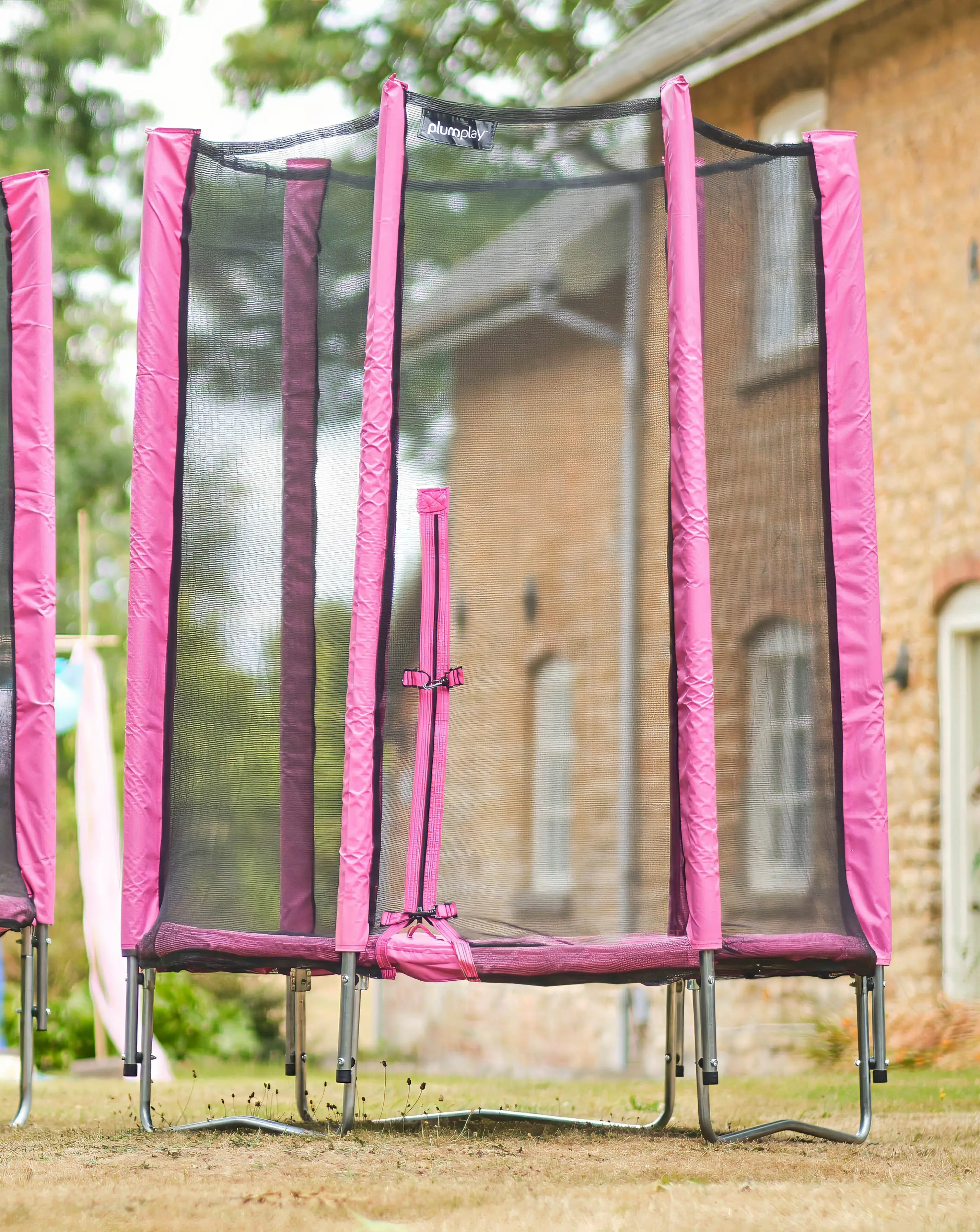 Plum Junior Springsafe 4ft Trampoline & Enclosure - Pink 2 Plum Junior Springsafe 4ft Trampoline & Enclosure - Pink